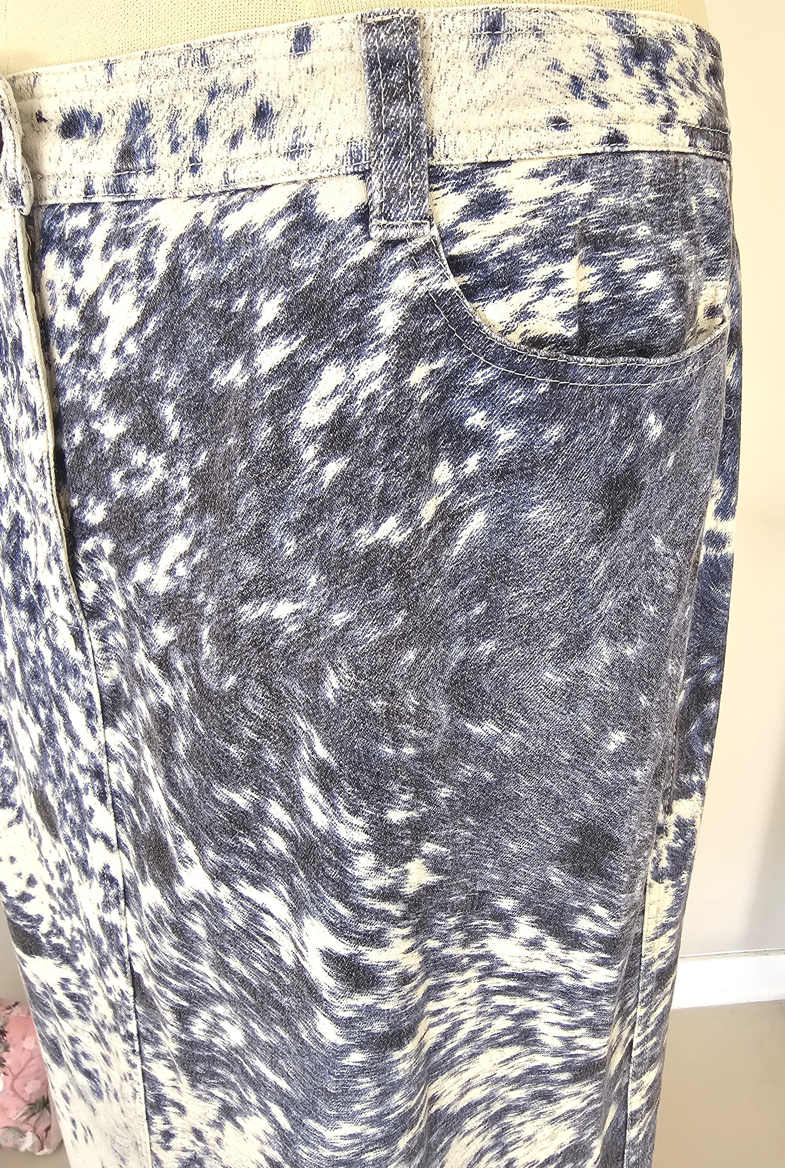 1999 Roberto Cavalli Jupe longue imprimée cheval en vente 2