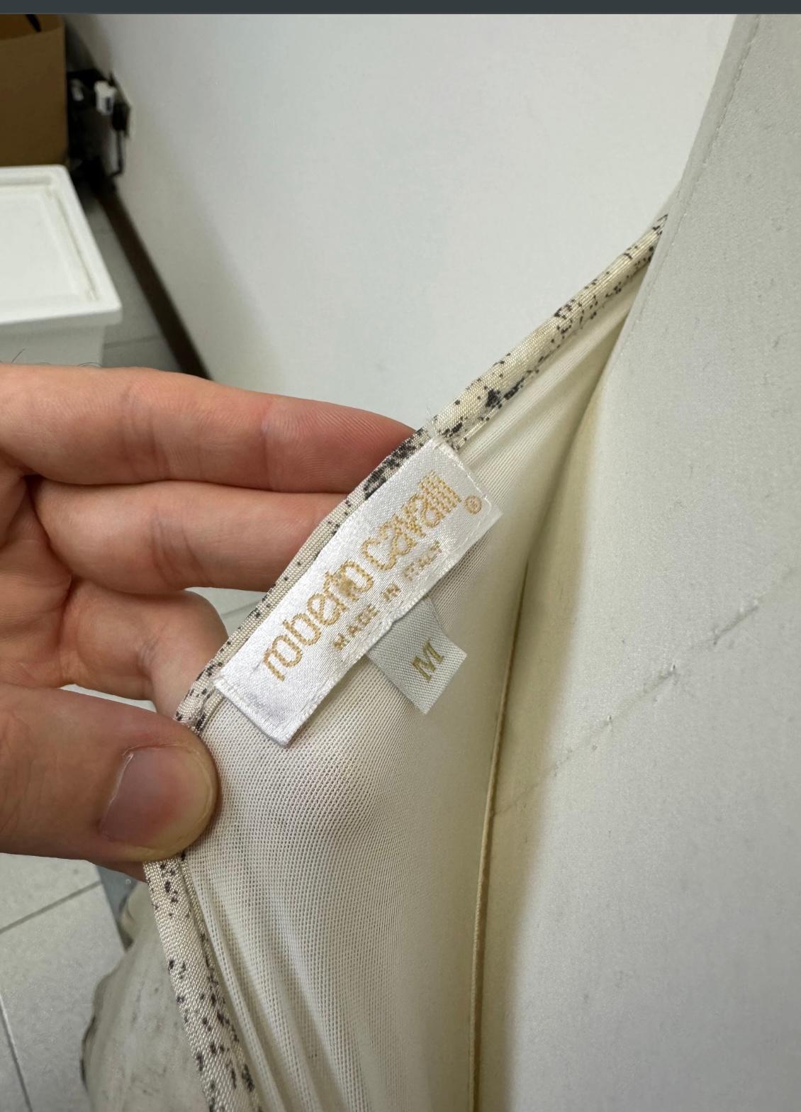 1999 Roberto Cavalli Maxikleid in Zebra-Optik im Angebot 3