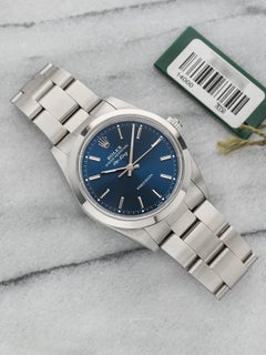 1999 Rolex Air-King 14000 Stainless Steel Blue Sunburst Dial Automatic 34mm