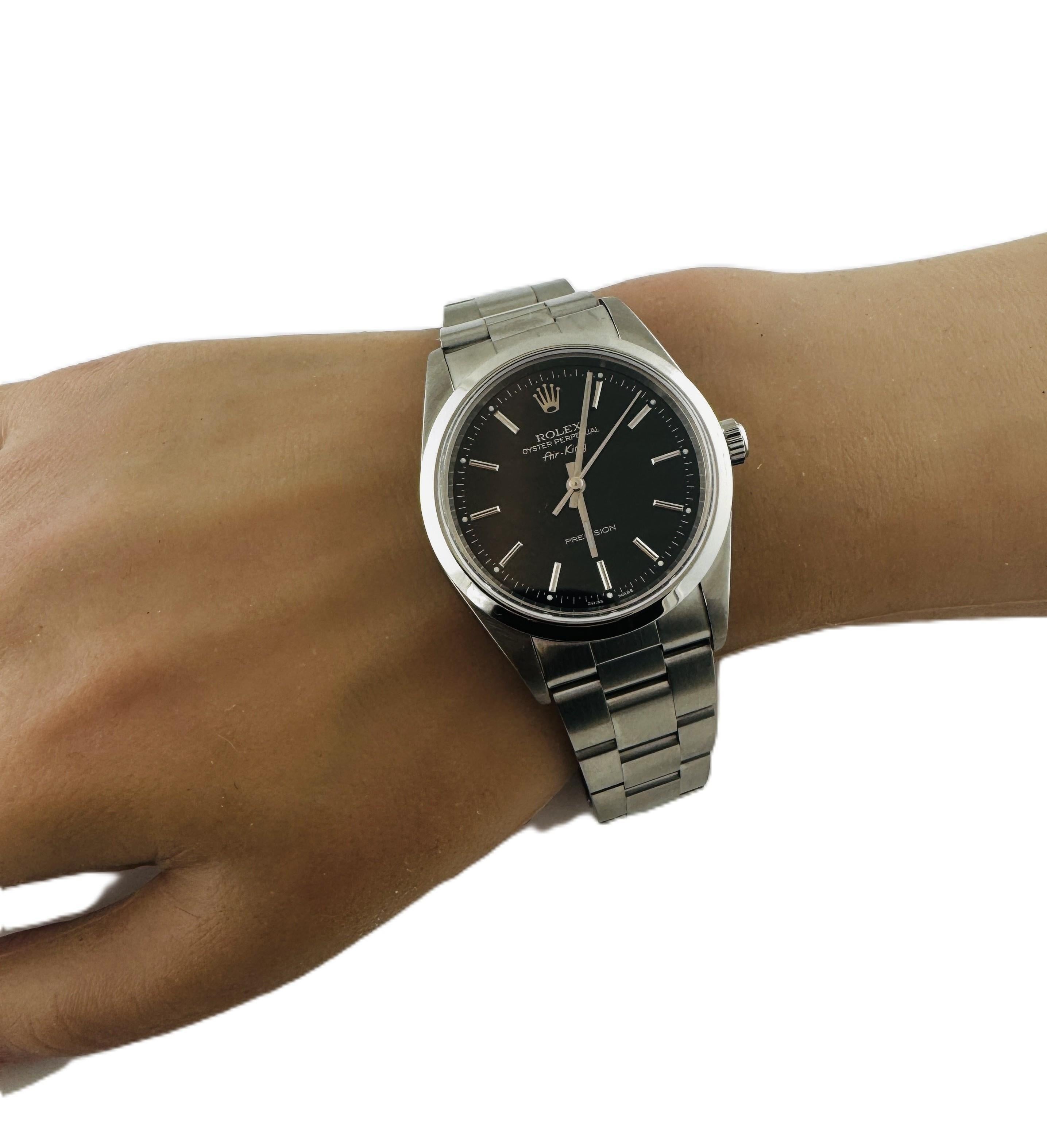 1999 Rolex Air King Men's Watch Black Dial Box/Papers 14000 #22316 For Sale 9