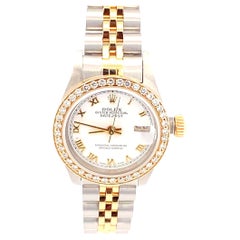 1999 Rolex Lady Datejust 26 mm Diamond Bezel Two-Tone Jubilee Watch