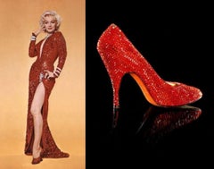 1999 Salvatore Ferragamo Limited Edition Marilyn Monroe Red Swarovski Heels 6B