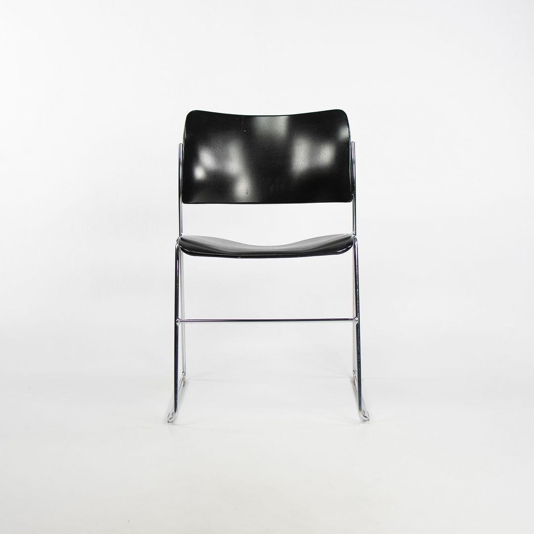 1999 Ensemble de 3 chaises 40/4 par David Rowland pour General Fireproofing en noir en vente 5