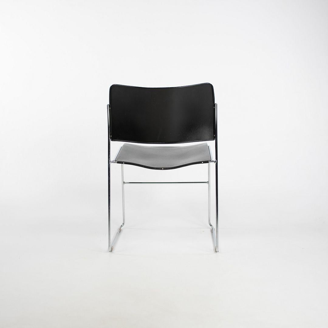 Moderne 1999 Ensemble de 3 chaises 40/4 par David Rowland pour General Fireproofing en noir en vente