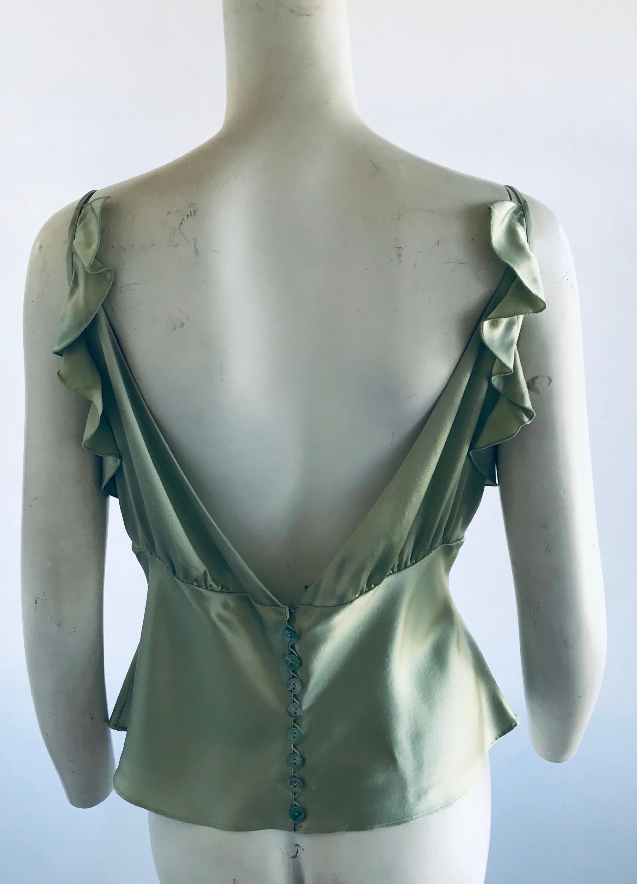 Stella Chloe 1999 Stella McCartney for Chloe Silk Runway Top In Excellent Condition For Sale In Chicago, IL