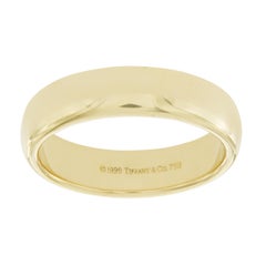 1999 Tiffany & Co. 18 Karat Yellow Gold Wedding Band Ring