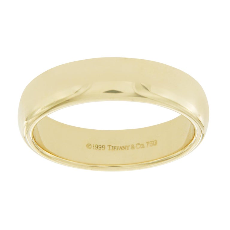 1999 Tiffany and Co. 18 Karat Yellow Gold Wedding Band Ring For Sale at  1stDibs | 1999 gold ring, 1999 ring gold, tiffanyyy.1999