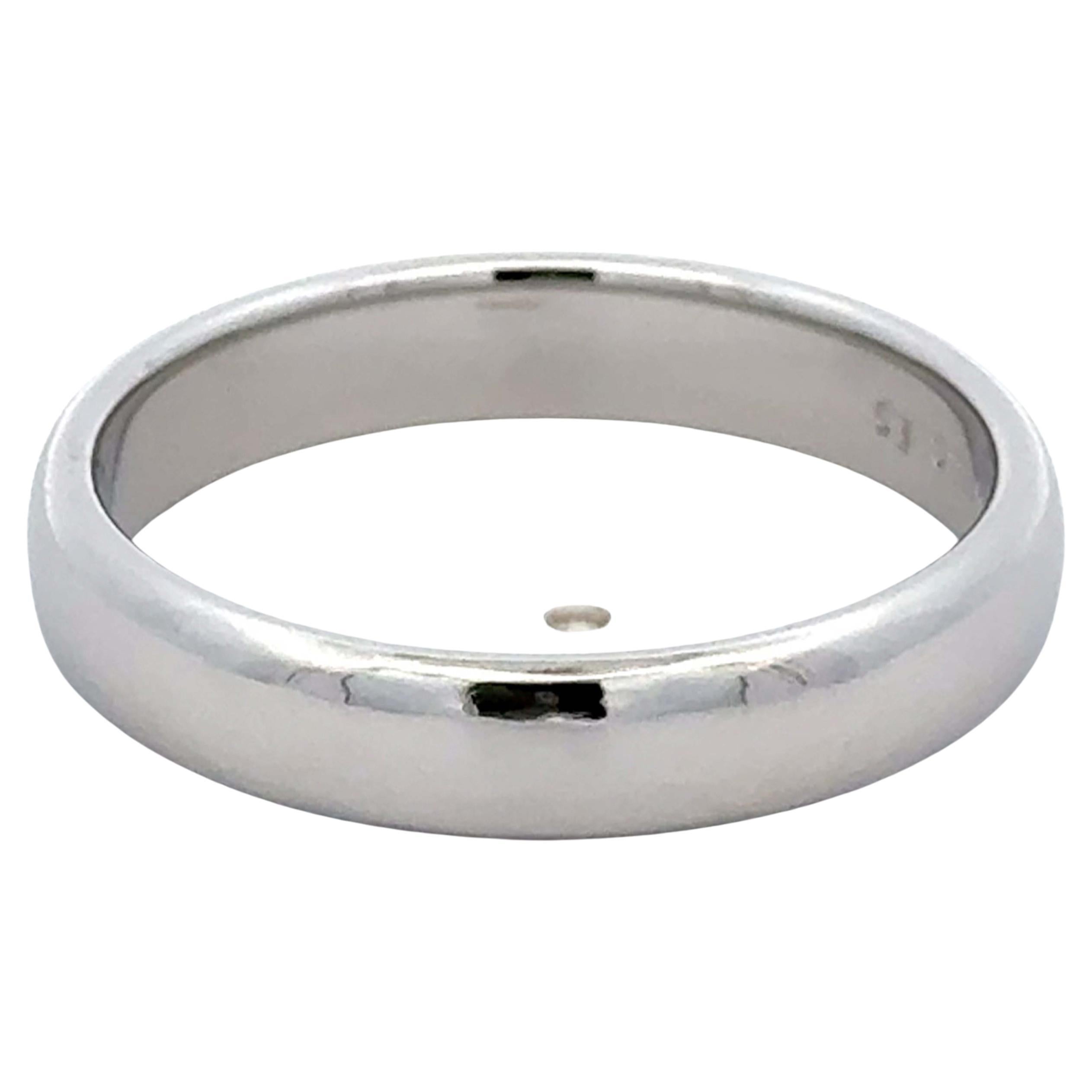 1999 Tiffany & Co. Forever Wedding Band Ring Platinum 4.5 mm, size 11 In Excellent Condition For Sale In Honolulu, HI