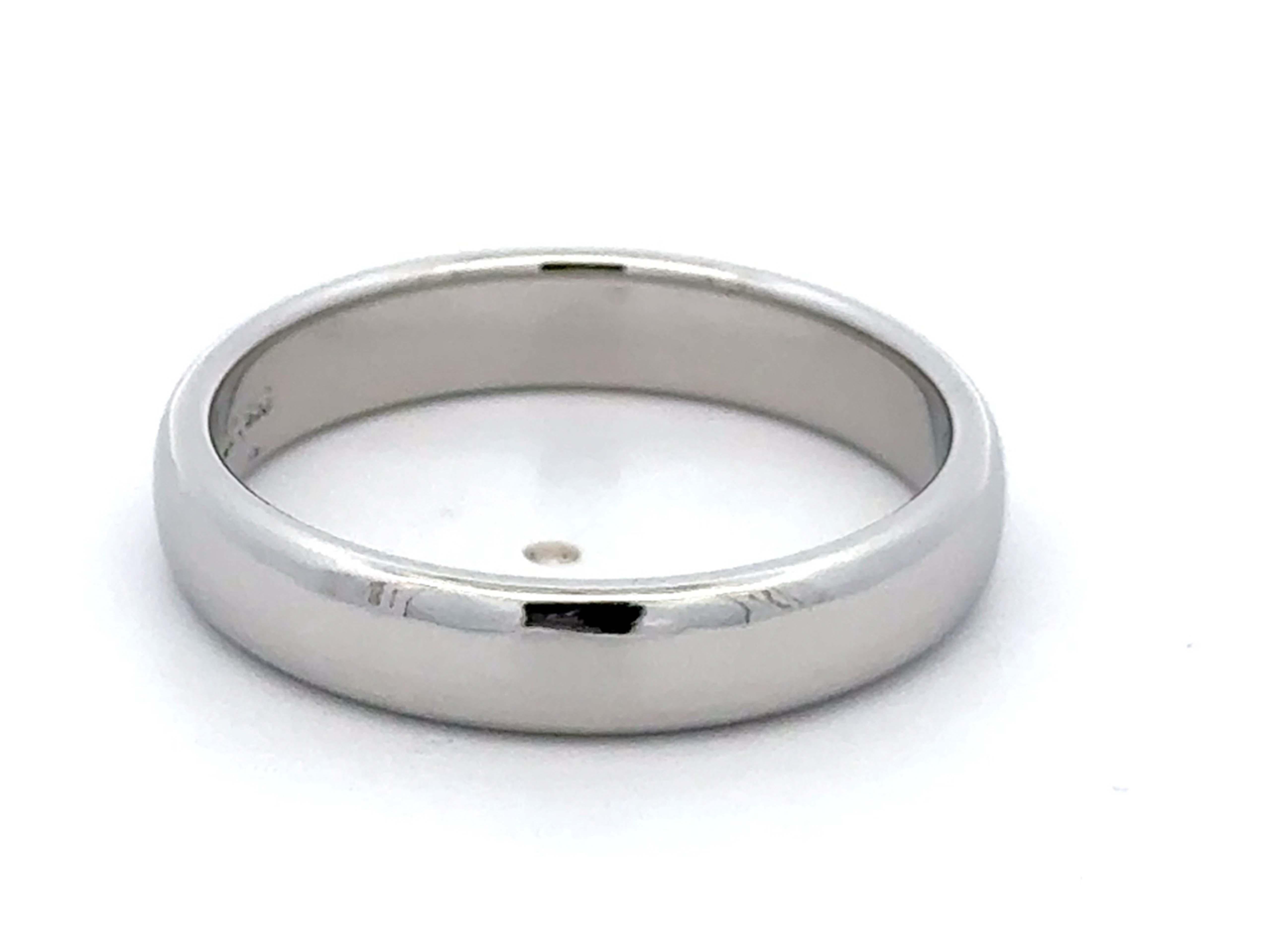 1999 Tiffany & Co. Forever Wedding Band Ring Platinum 4.5 mm, size 11 For Sale 2