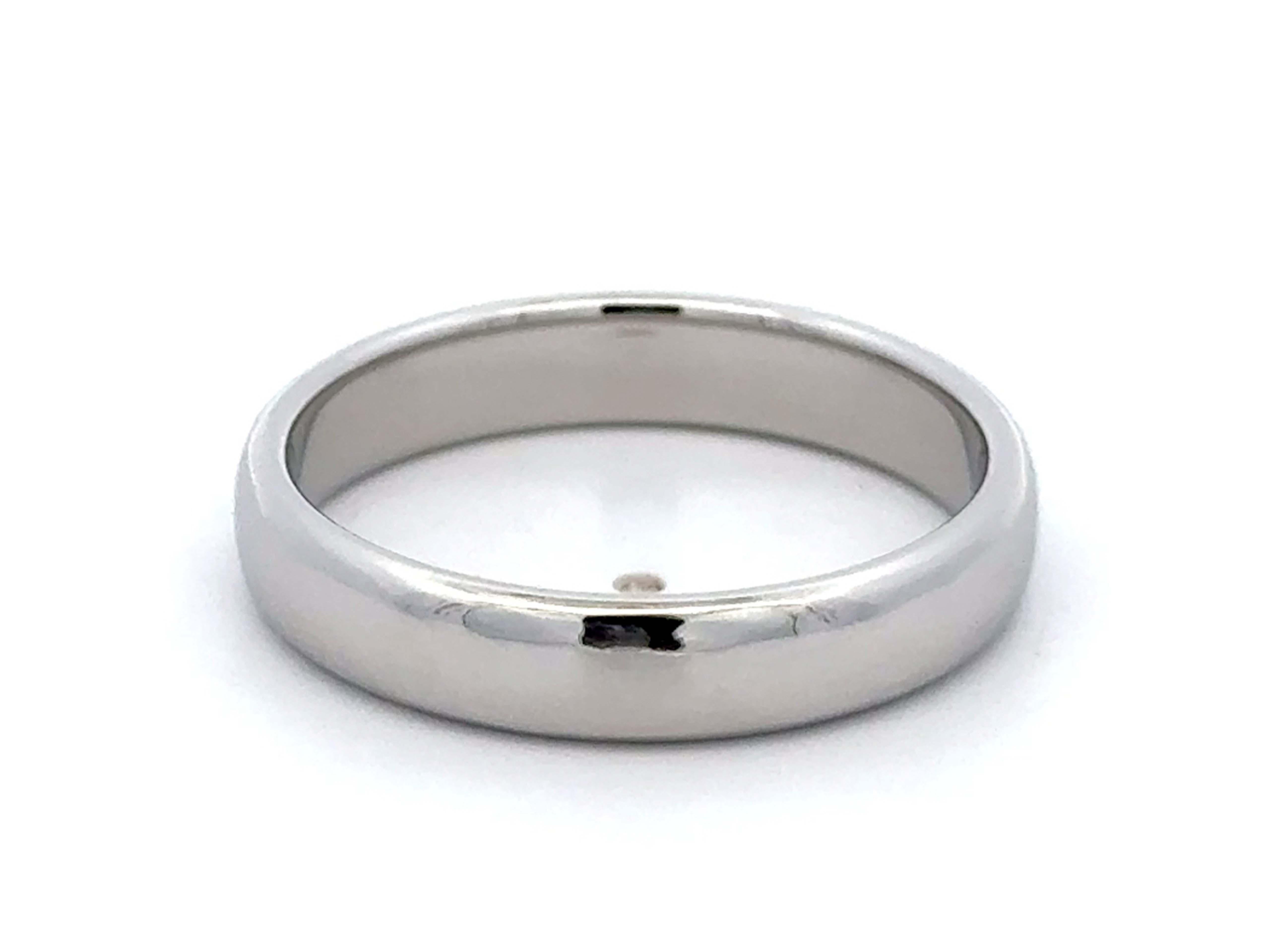 1999 Tiffany & Co. Forever Wedding Band Ring Platinum 4.5 mm, size 11 For Sale 3
