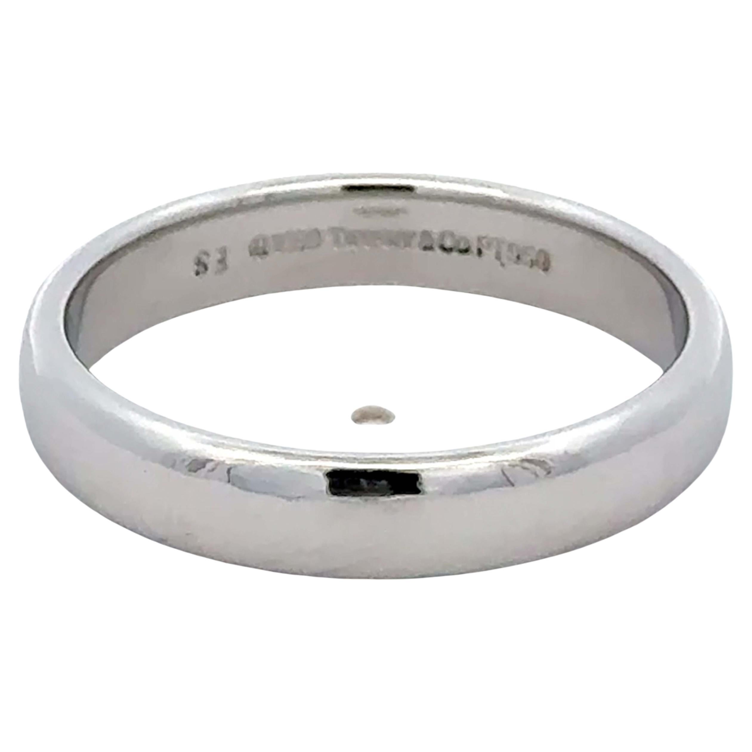 1999 Tiffany & Co. Forever Wedding Band Ring Platinum 4.5 mm, size 11