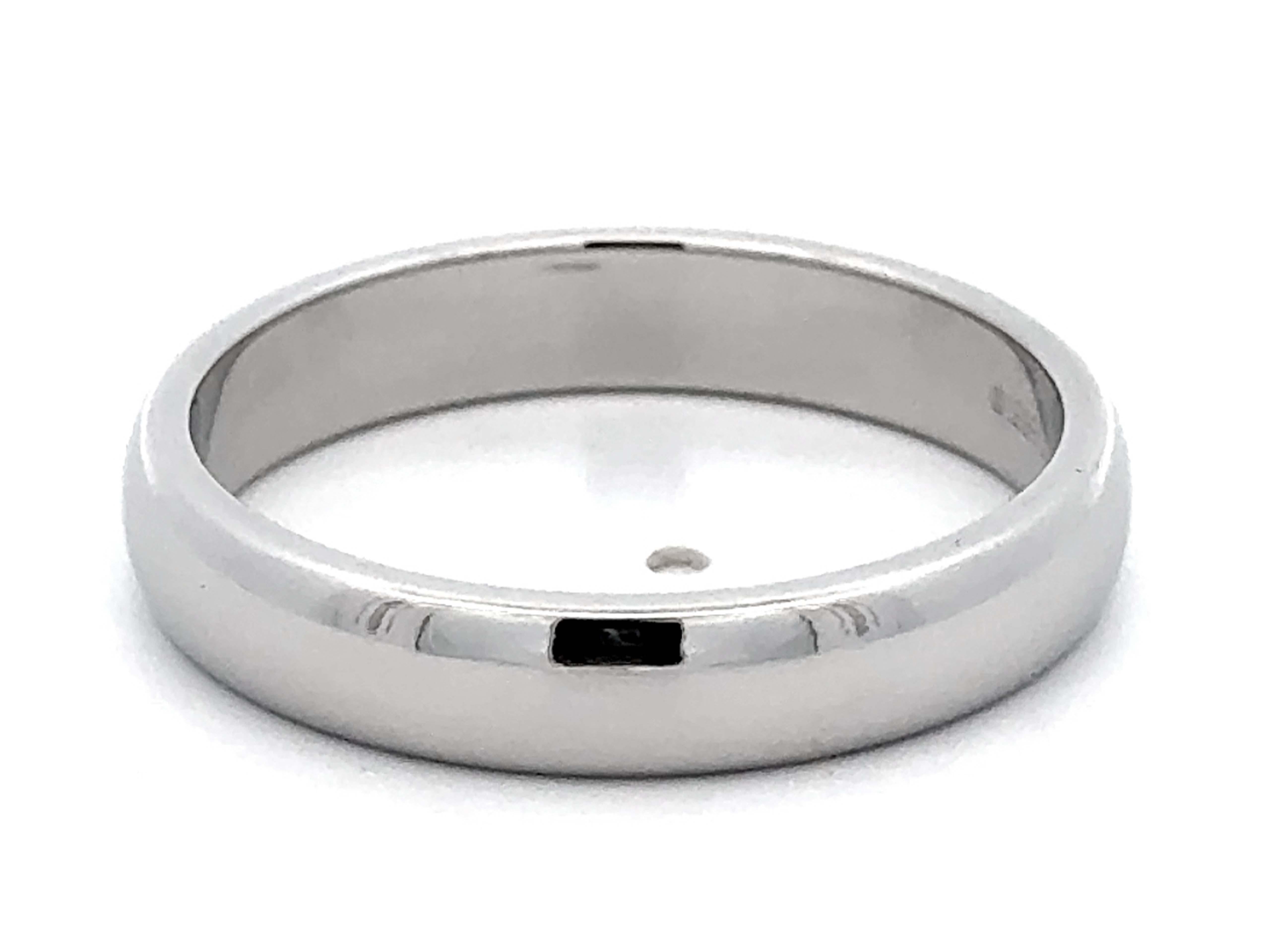 1999 Tiffany & Co. Forever Wedding Band Ring Platinum 4.5 mm, size 11.25 For Sale 6