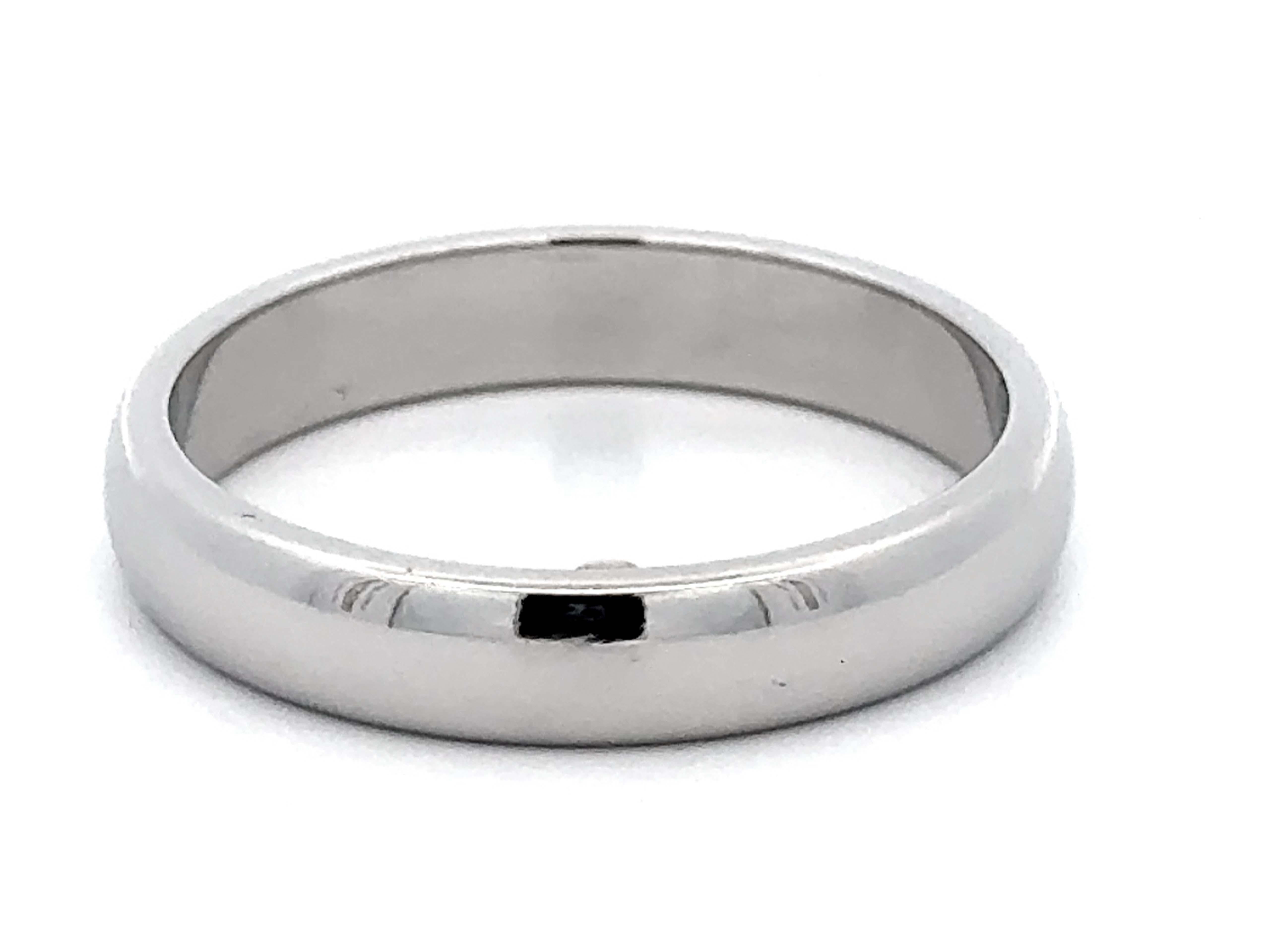 1999 Tiffany & Co. Forever Wedding Band Ring Platinum 4.5 mm, size 11.25 For Sale 7