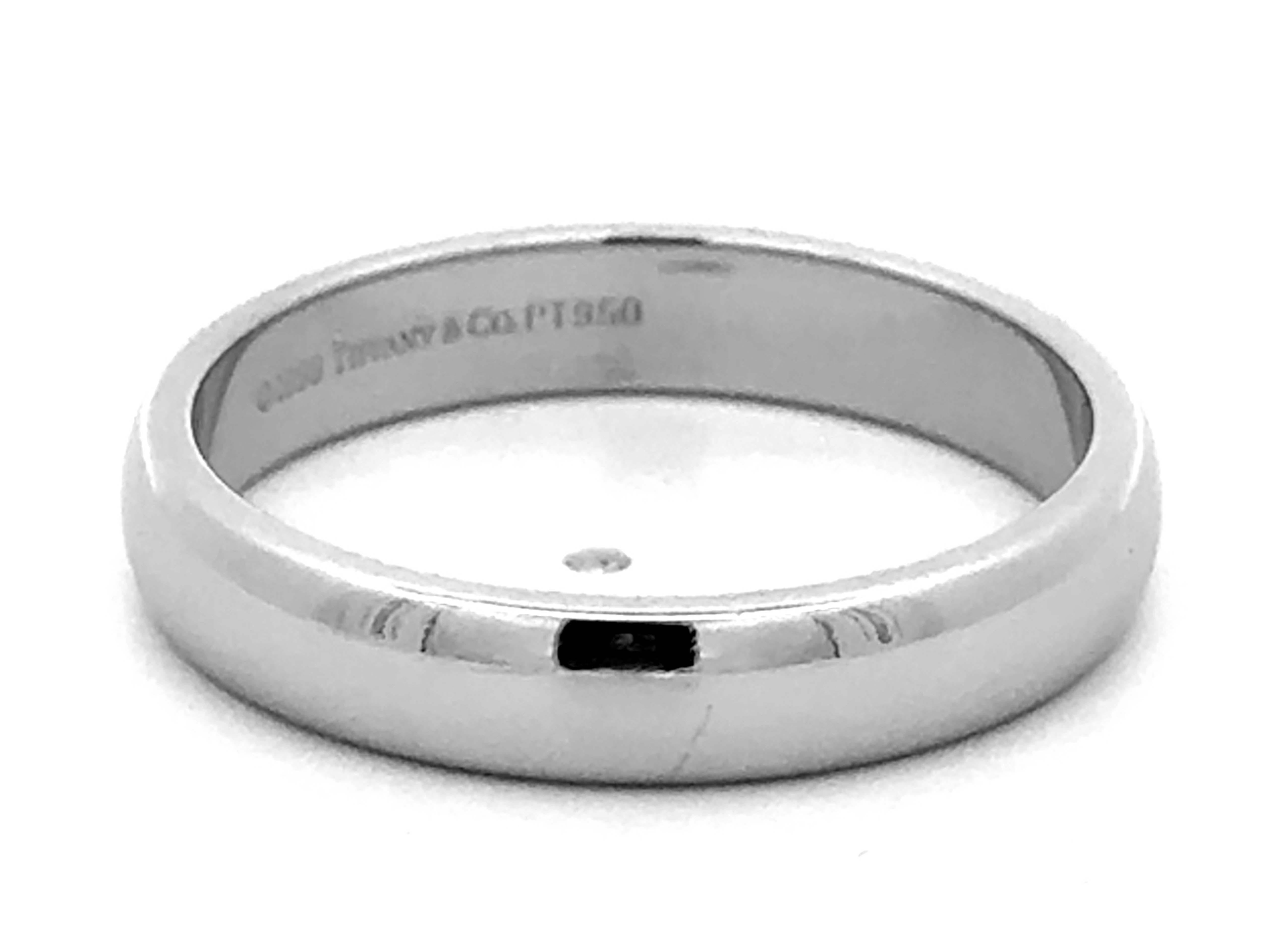1999 Tiffany & Co. Forever Wedding Band Ring Platinum 4.5 mm, size 11.25 For Sale 5