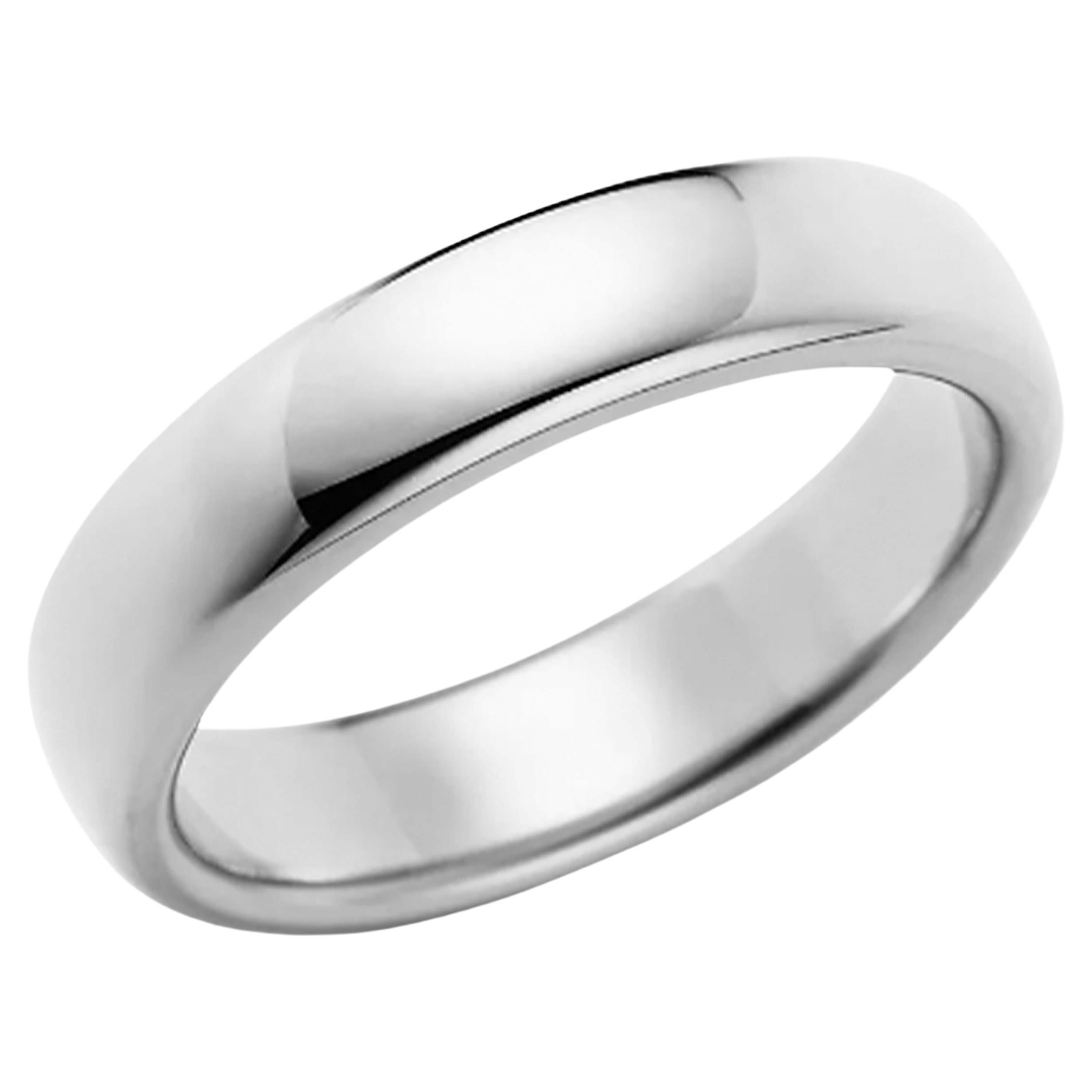 1999 Tiffany & Co. Forever Wedding Band Ring Platinum 4.5 mm Wide For Sale