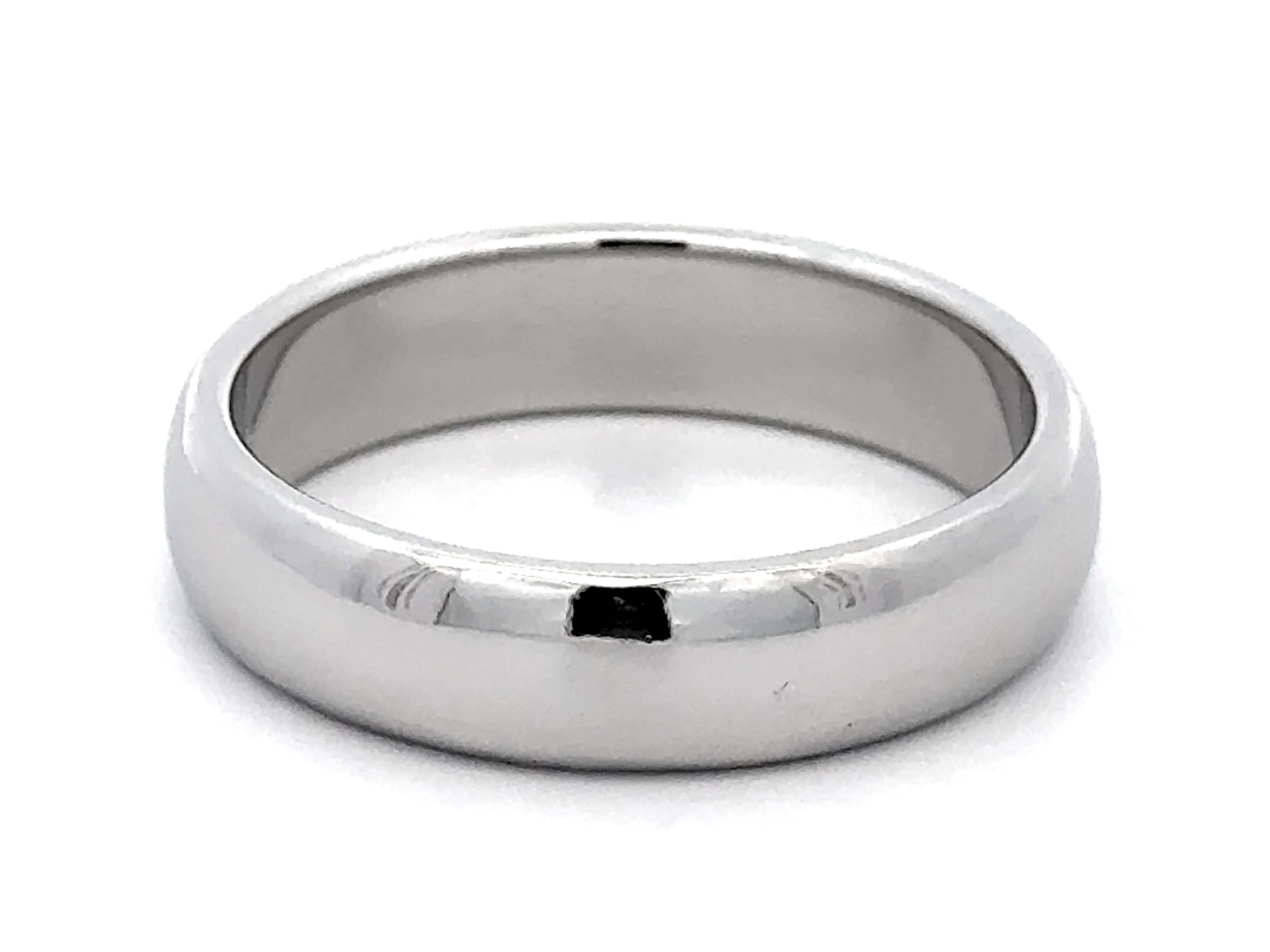 1999 Tiffany & Co. Forever Wedding Band Ring Platinum 6 mm, size 12.75 In Excellent Condition For Sale In Honolulu, HI