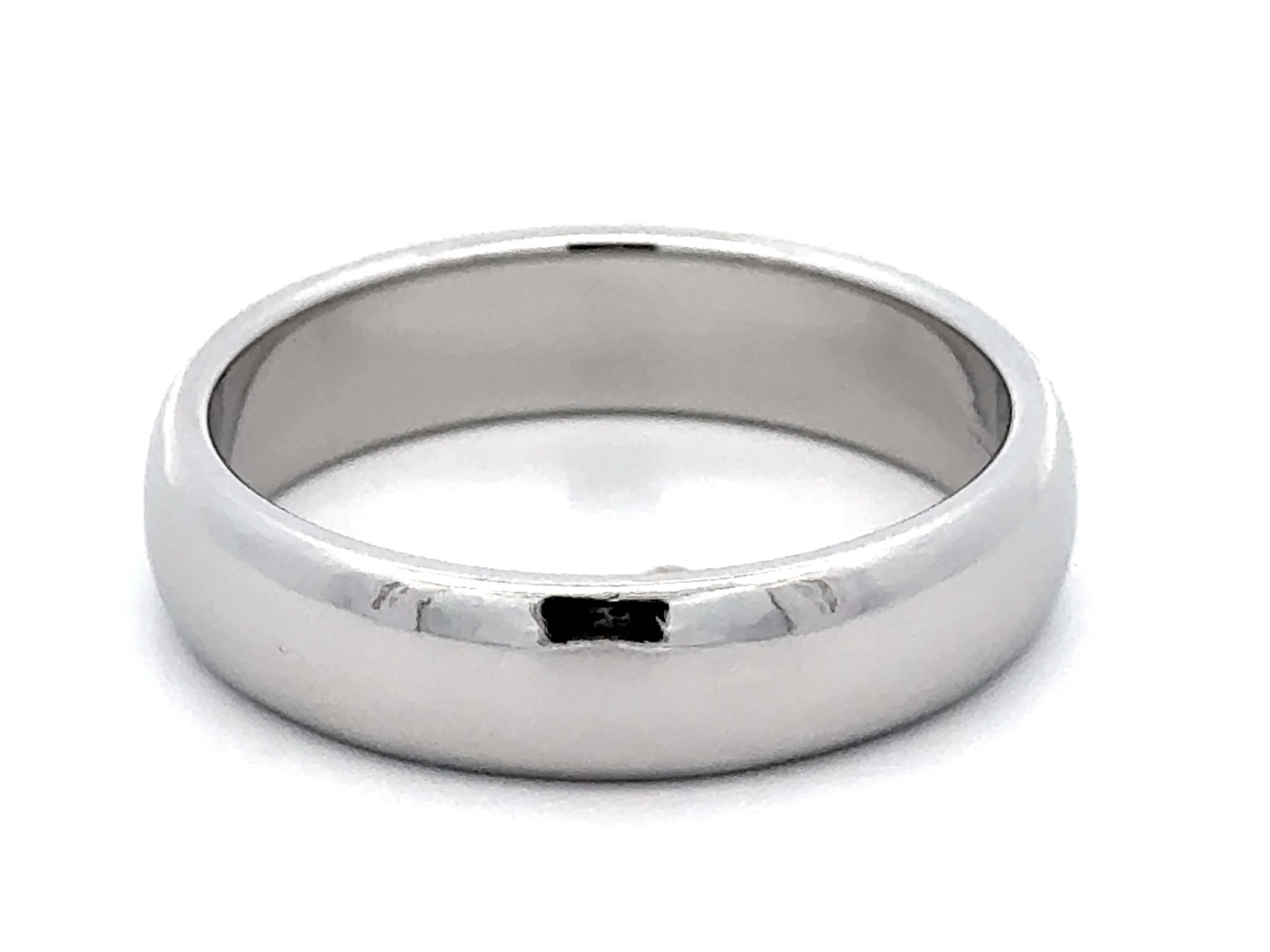 Women's or Men's 1999 Tiffany & Co. Forever Wedding Band Ring Platinum 6 mm, size 12.75 For Sale