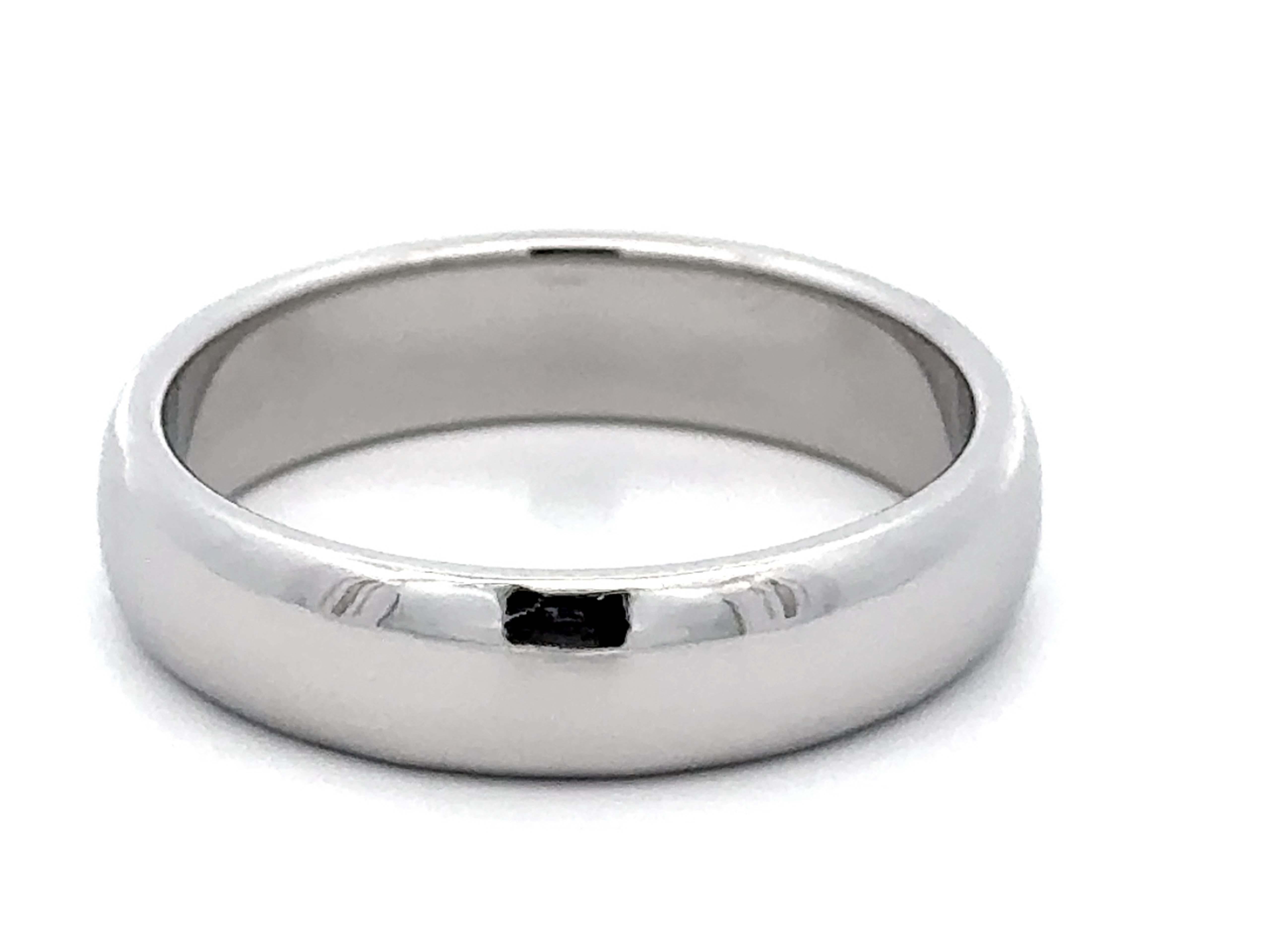 1999 Tiffany & Co. Forever Wedding Band Ring Platinum 6 mm, size 12.75 For Sale 3