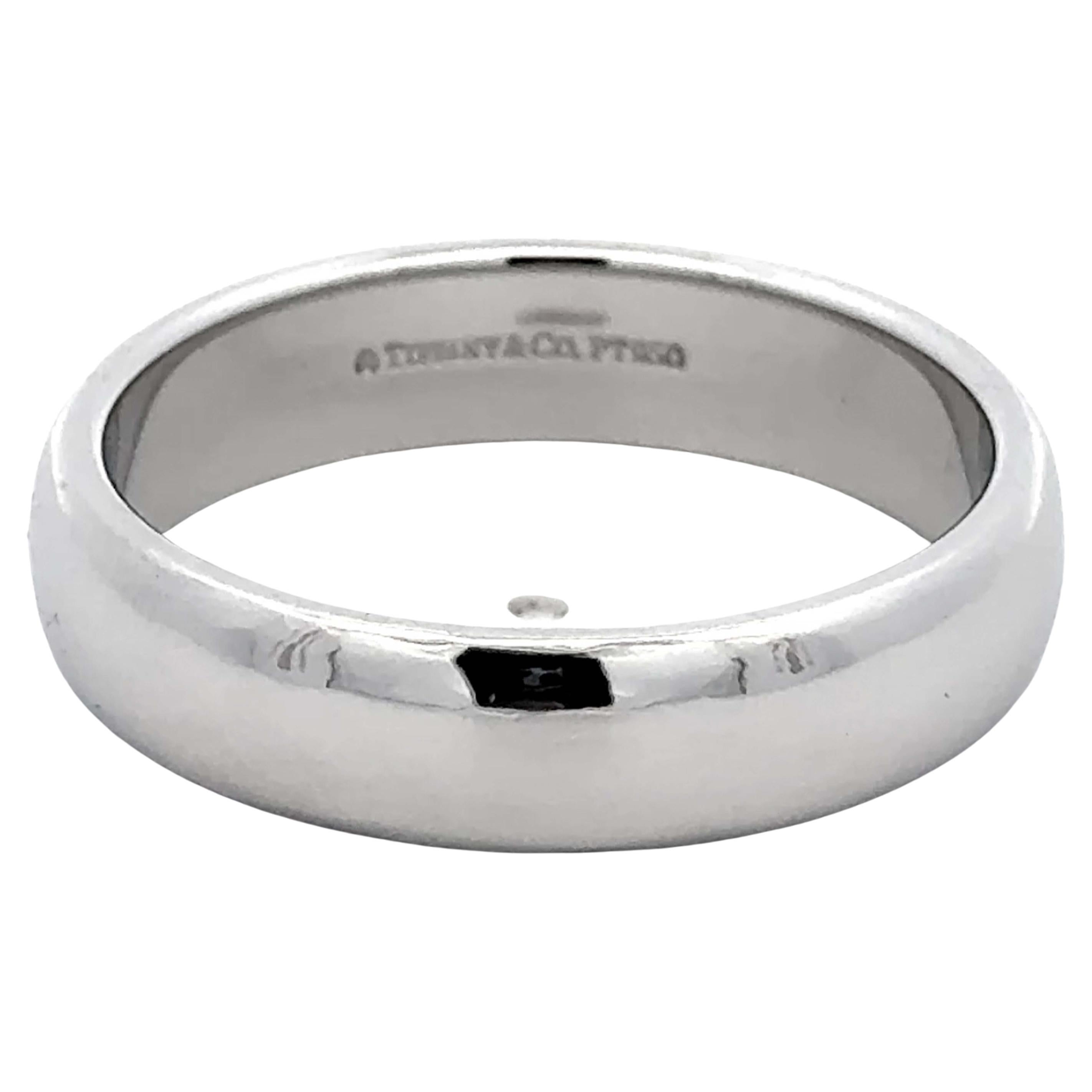 1999 Tiffany & Co. Forever Wedding Band Ring Platinum 6 mm, size 12.75