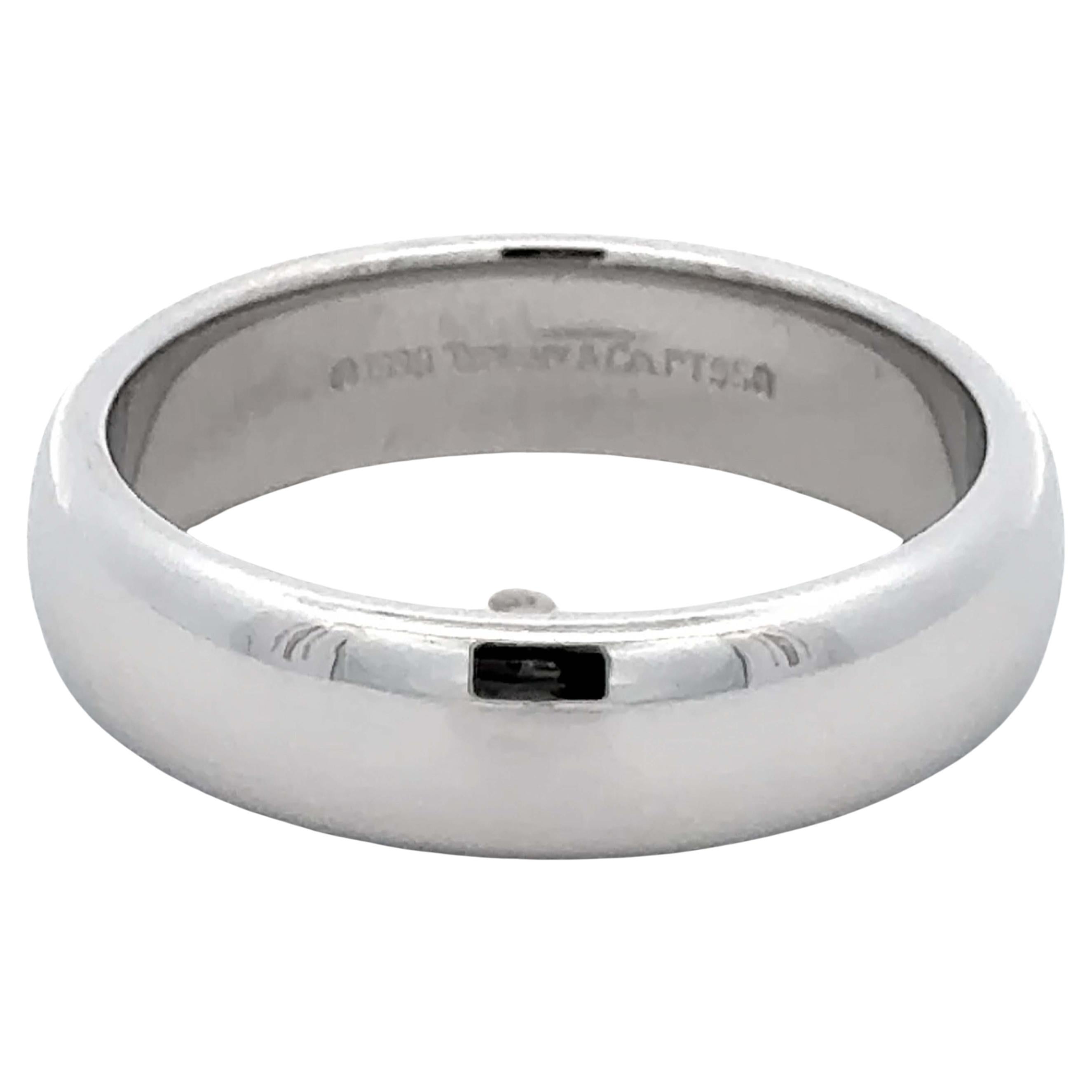 1999 Tiffany & Co. Forever Wedding Band Ring Platinum 6 mm, size 9.75