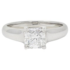 1999 Tiffany & Co. Lucida 1.12 CTW Diamond Platinum Vintage Engagement Ring