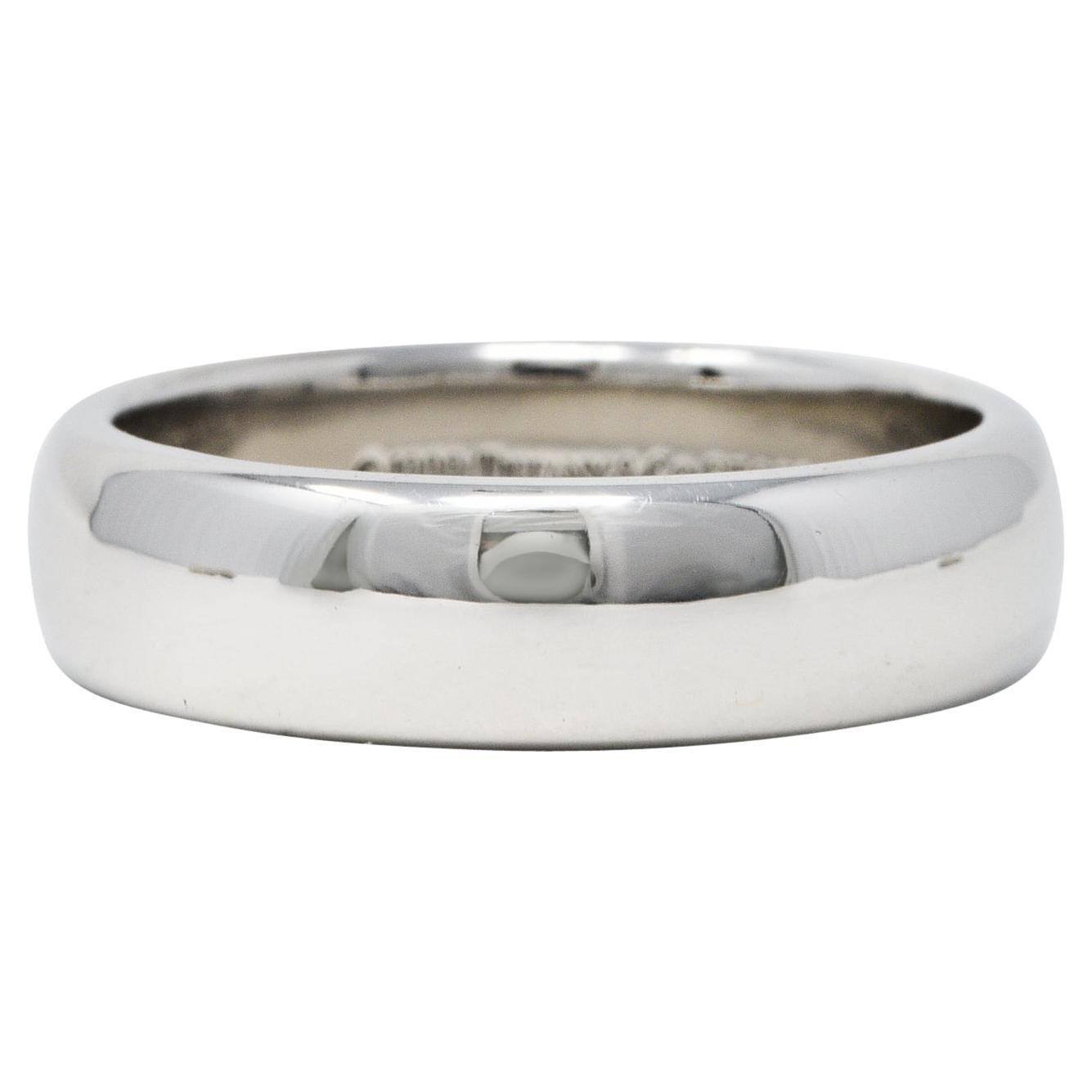 1999 Tiffany and Co. Platinum Men's Wedding Band Ring at 1stDibs
