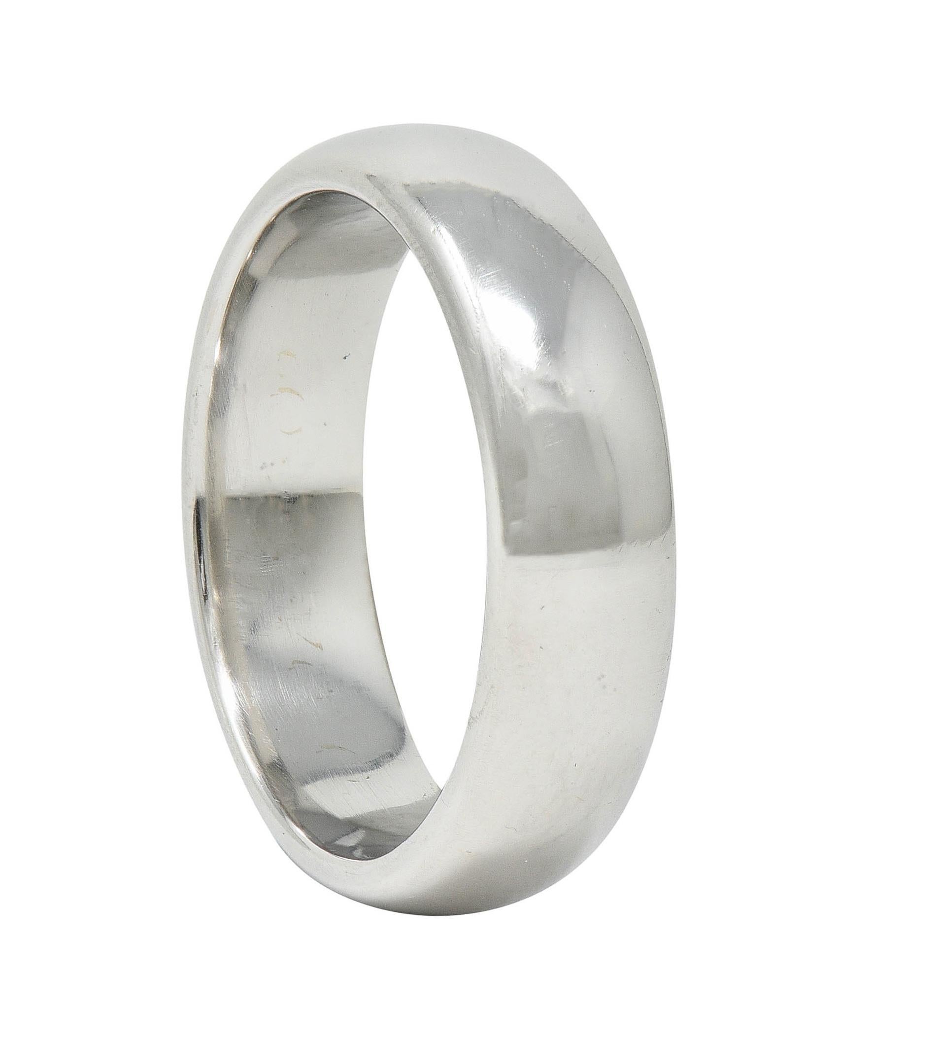 1999 Tiffany & Co. Platinum 6.0 MM Vintage Men's Wedding Band Ring 6