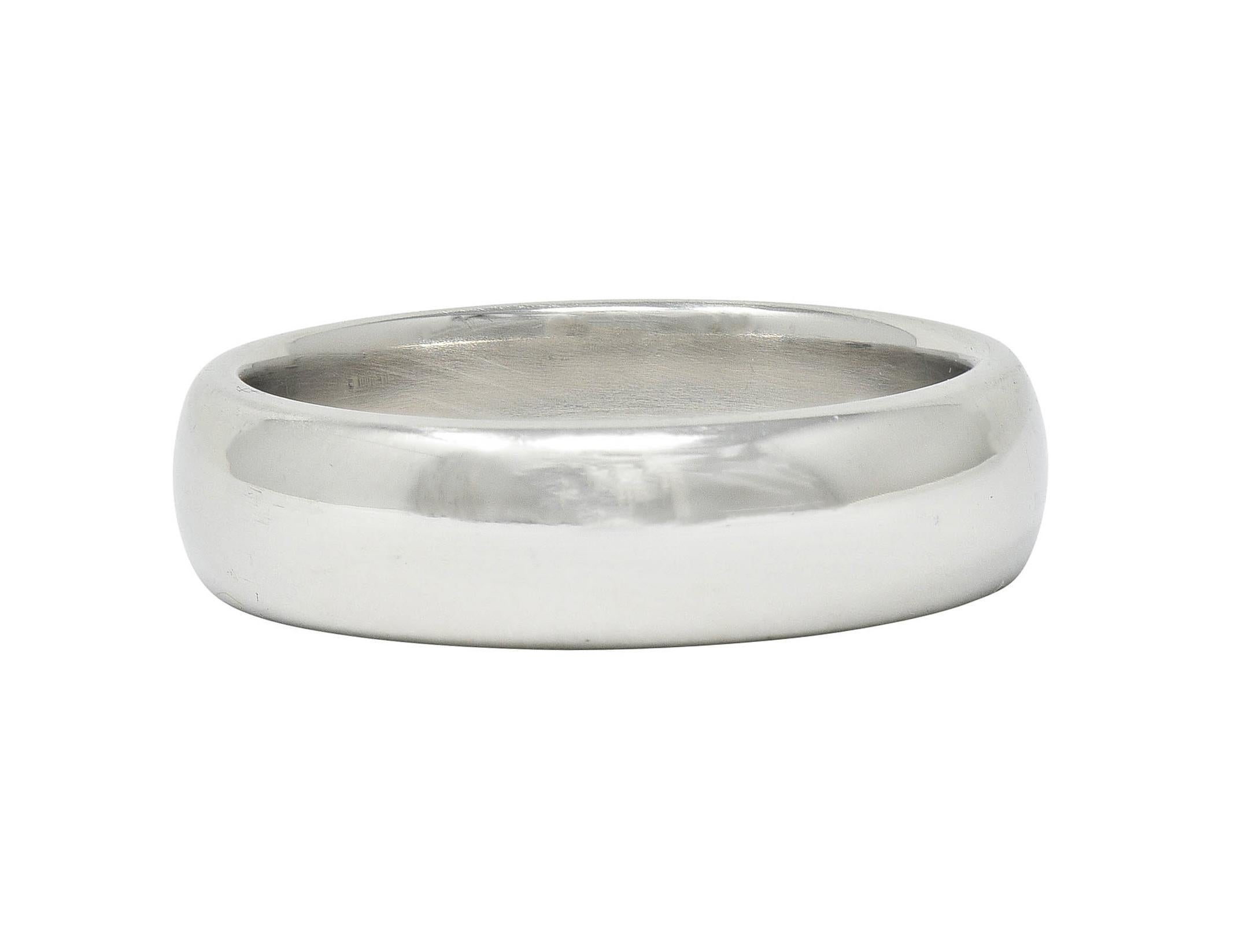 1999 Tiffany & Co. Platinum 6.0 MM Vintage Men's Wedding Band Ring For Sale 3