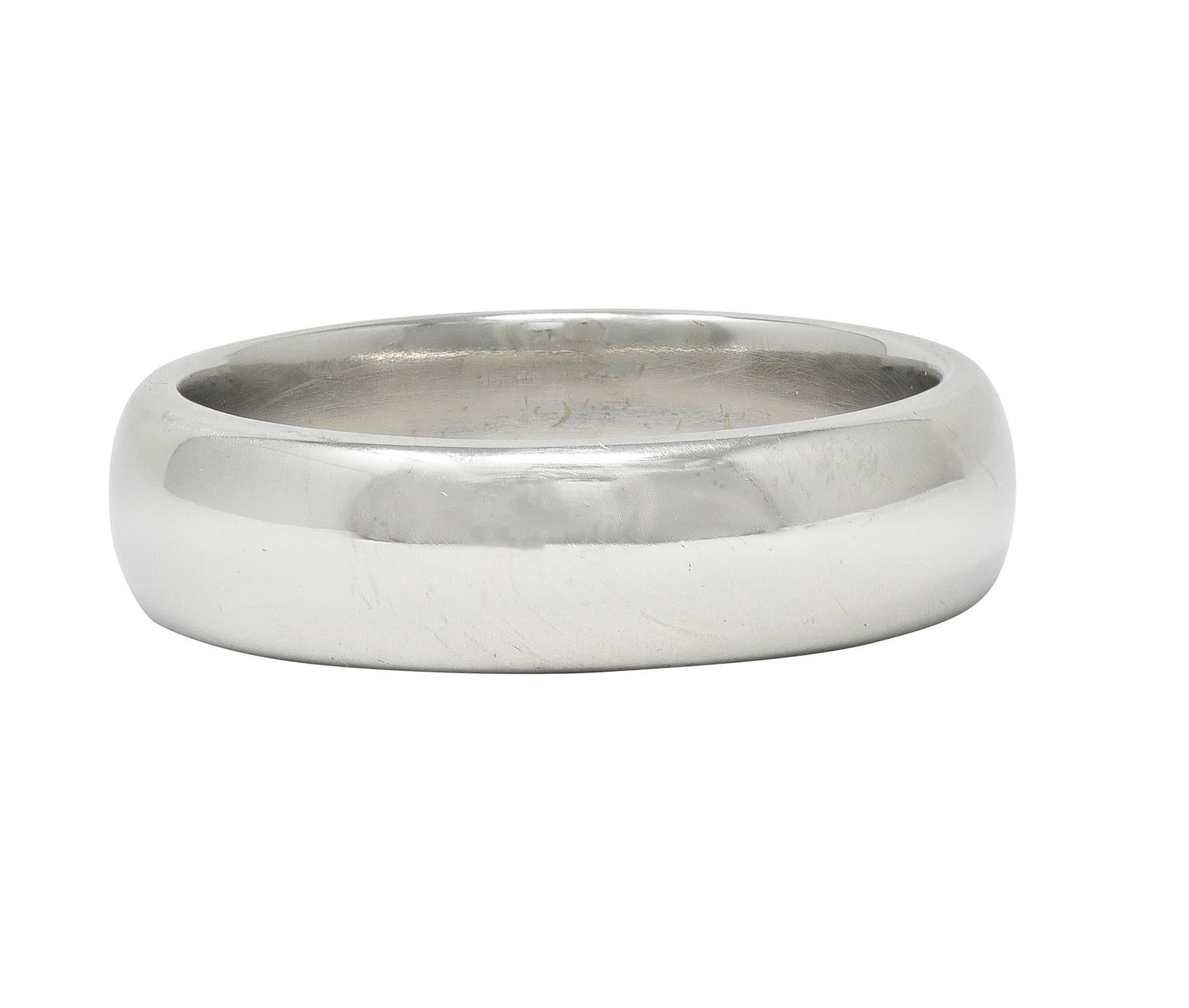 1999 Tiffany & Co. Platinum 6.0 MM Vintage Men's Wedding Band Ring For Sale 5