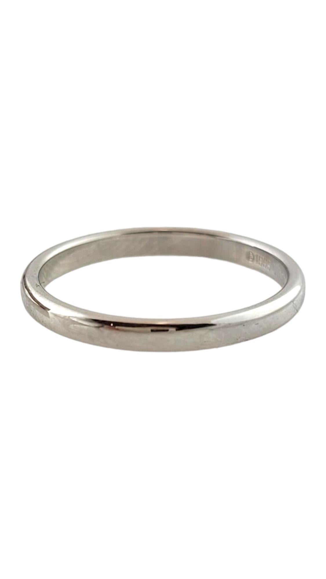 1999 Tiffany & Co. Platinum Band Ring Size 4.5 #17978 In Good Condition For Sale In Washington Depot, CT