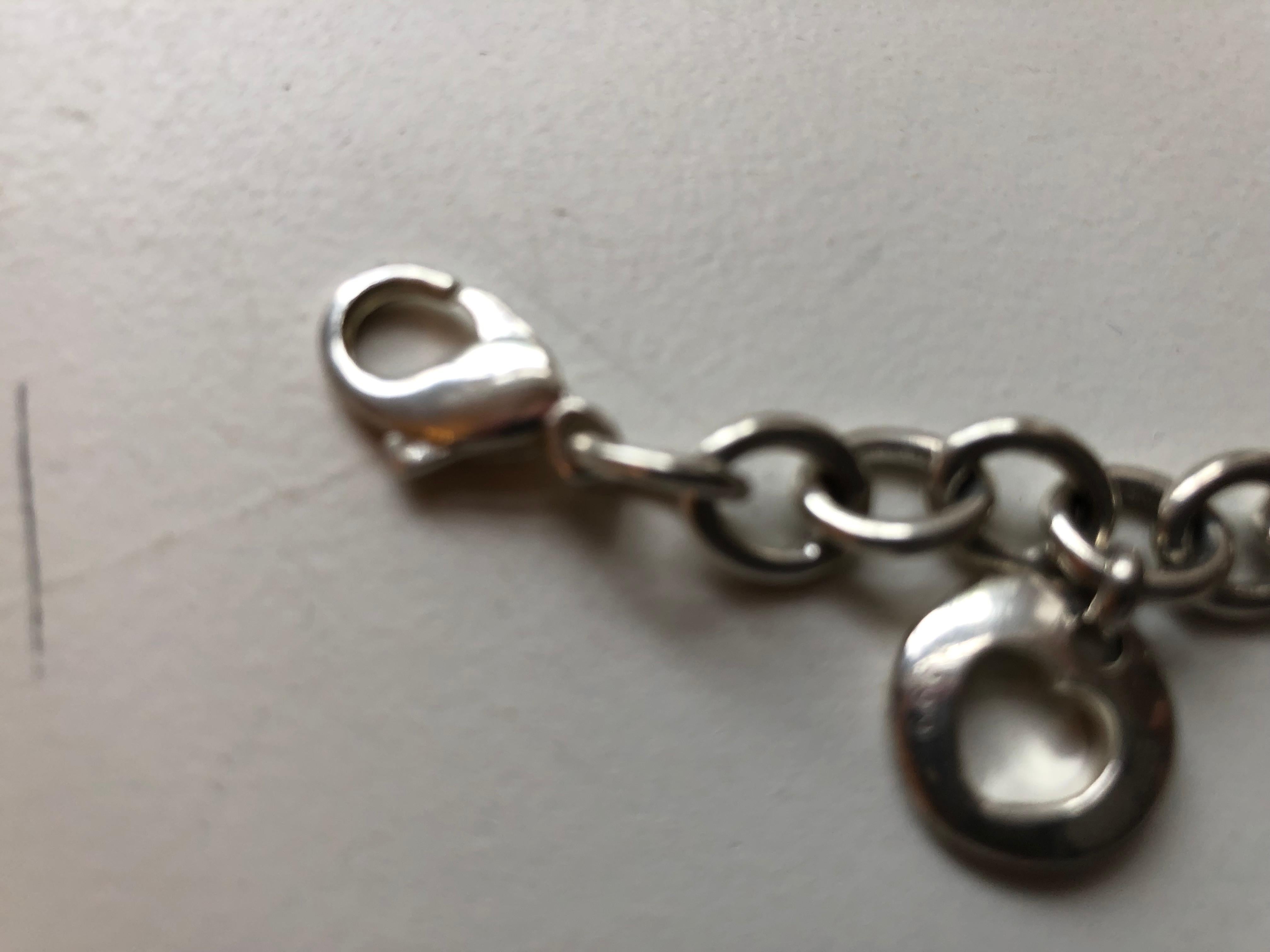 1999 Tiffany & Co Silver Heart Sun Star Moon Horseshoe Charm Bracelet 2