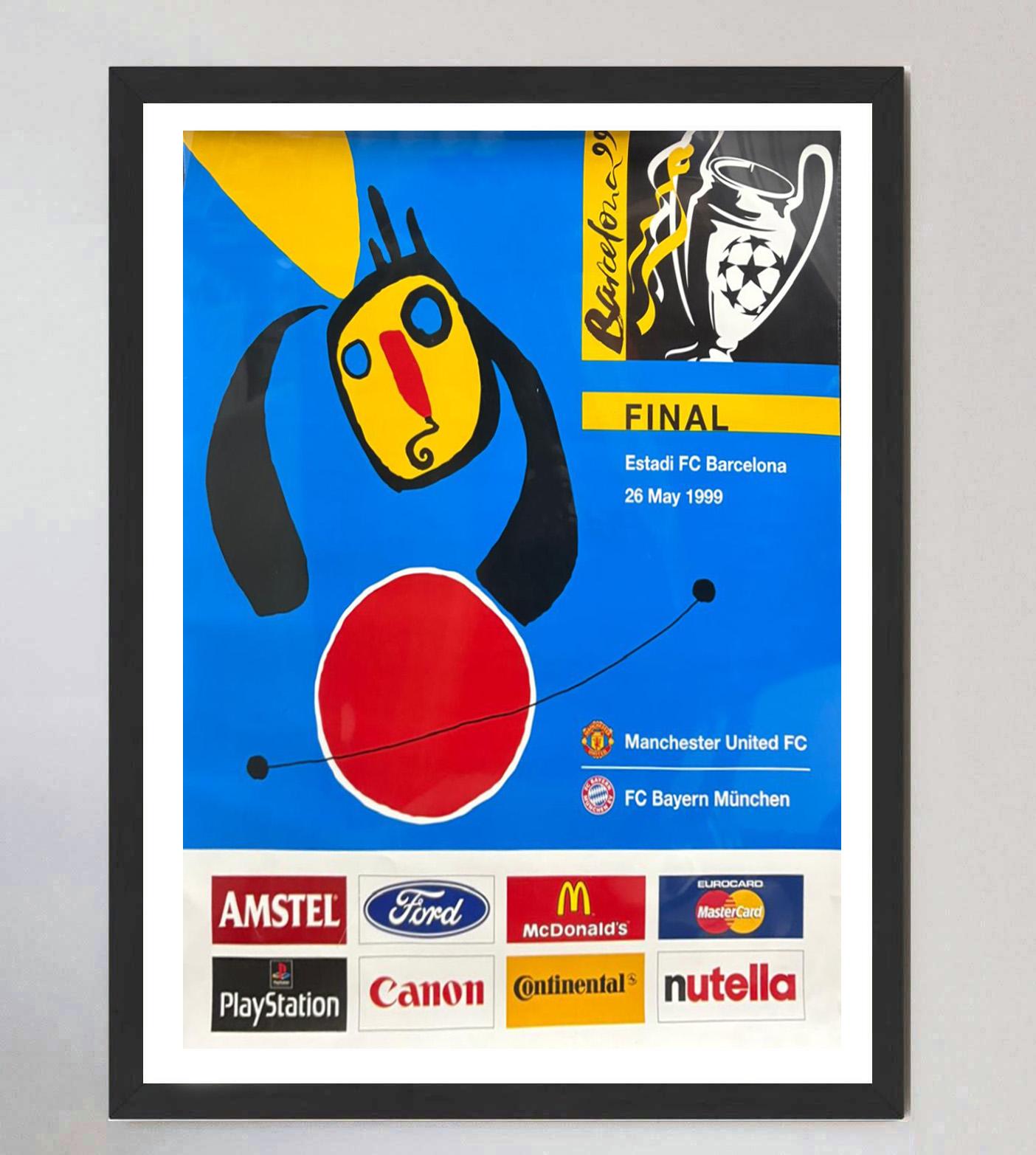 1999 UEFA-Champions-League-Finale Original-Vintage-Poster (Ende des 20. Jahrhunderts) im Angebot