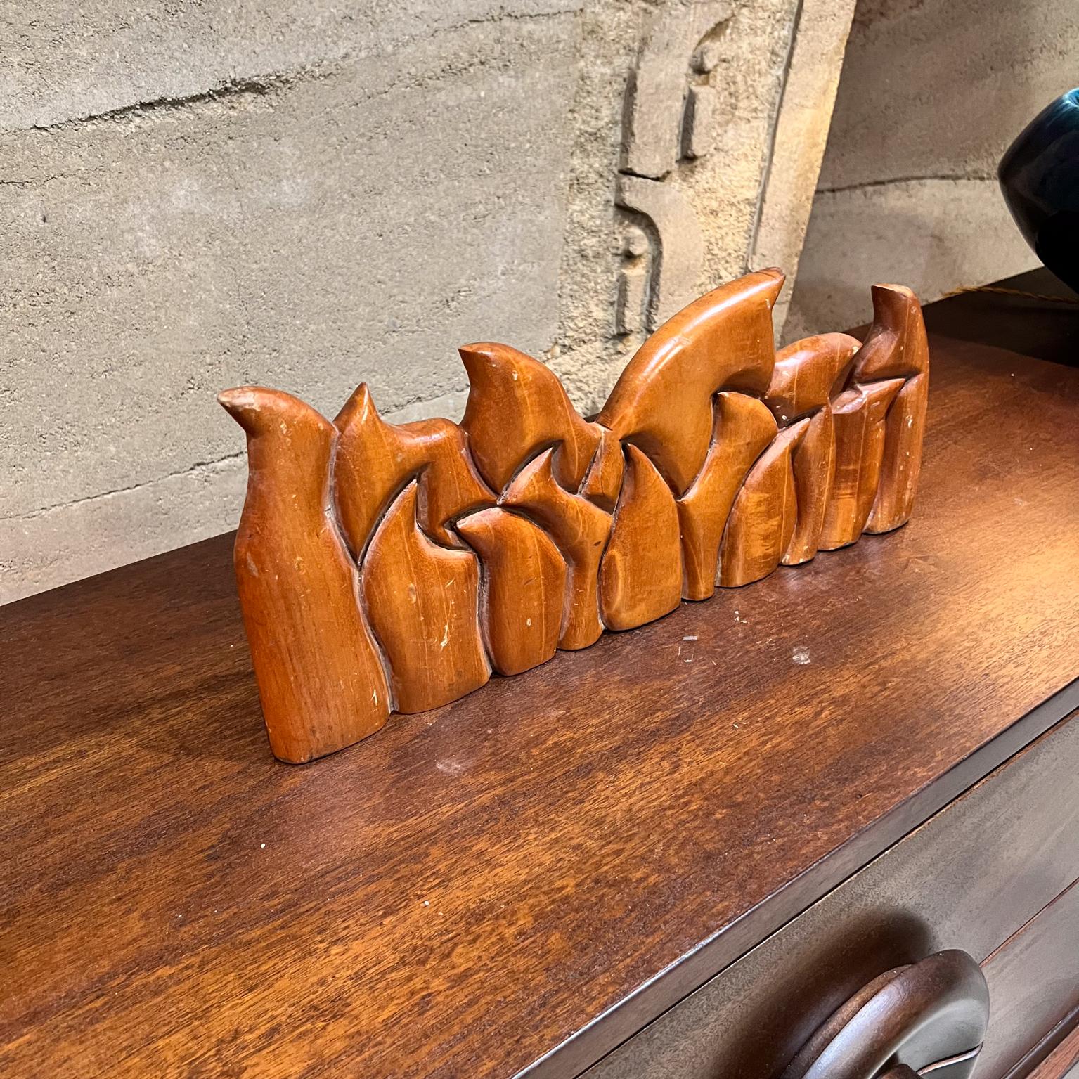 1999 Victor Rozo Last Supper Abstract Wood Sculpture Mexico DF For Sale 3