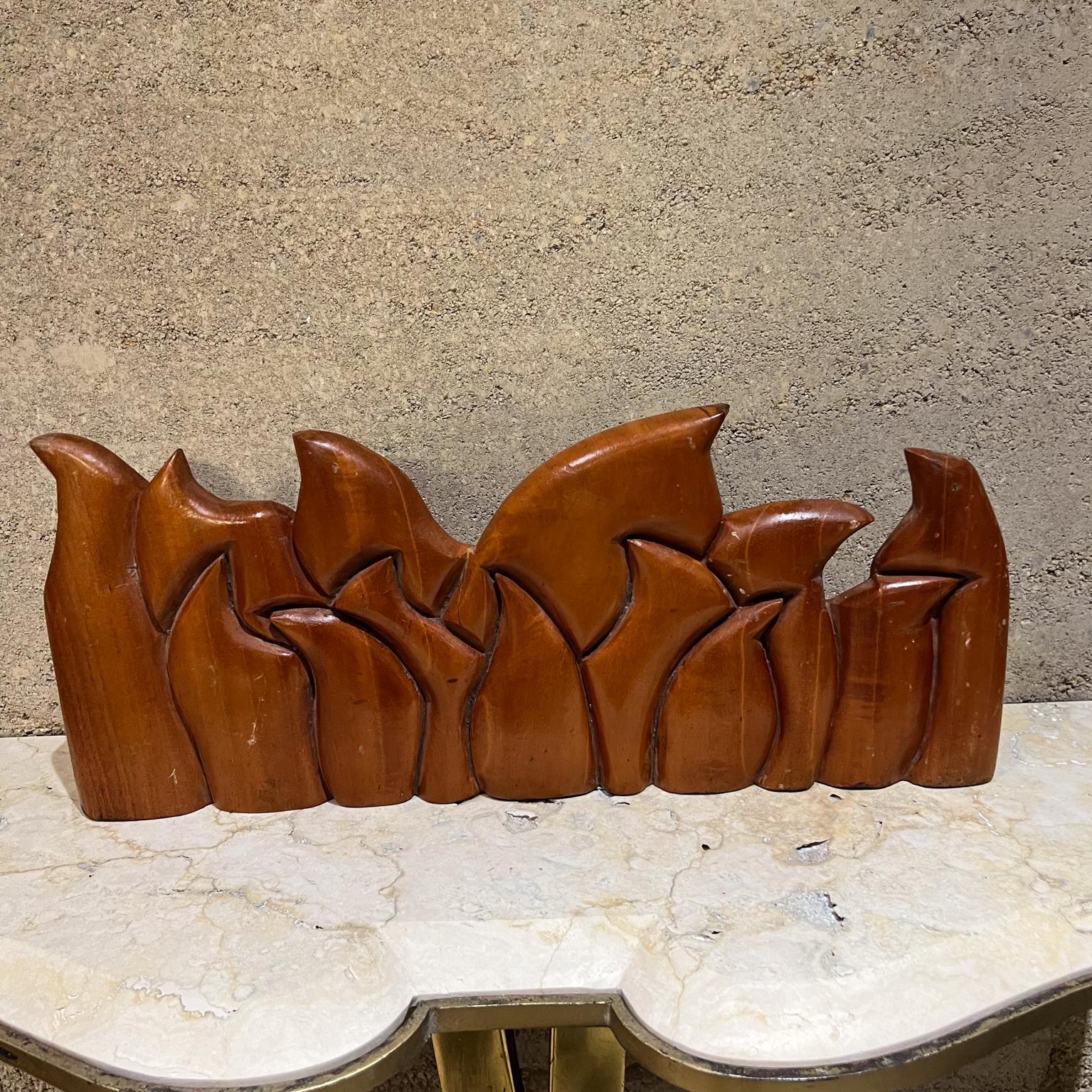 1999 Victor Rozo Last Supper Abstract Wood Sculpture Mexico DF For Sale 8