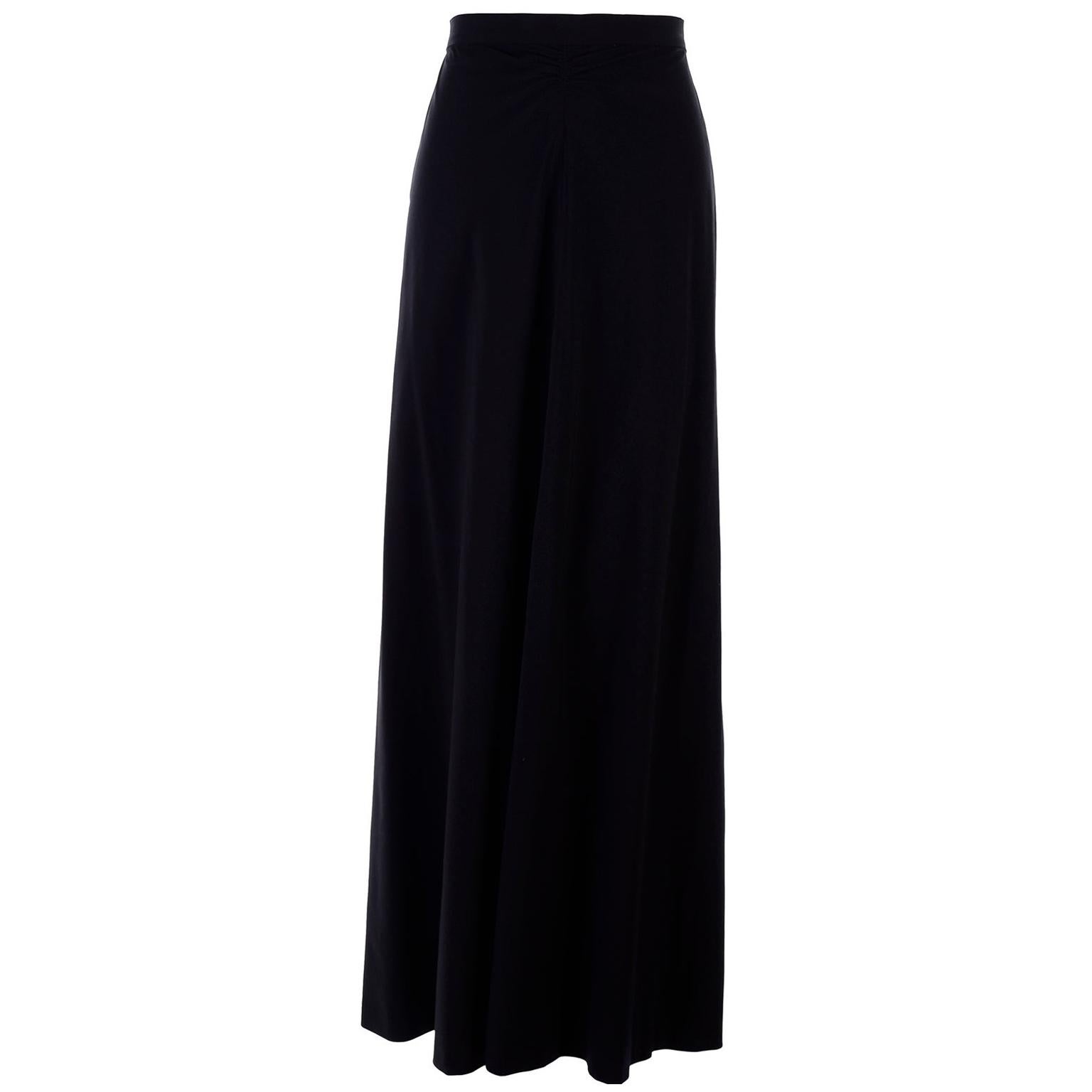 1999 Vintage Chanel Boutique Black Long Full Length Skirt Size 36