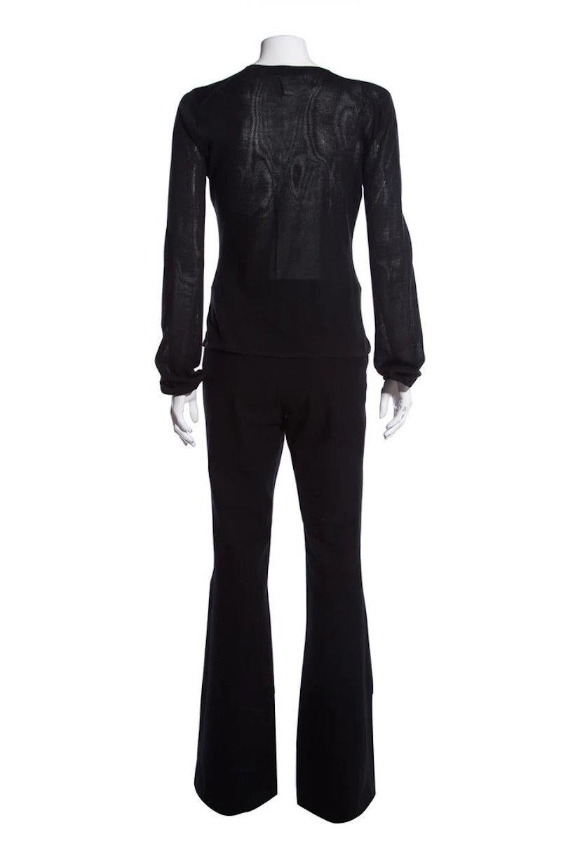 1999 Vintage Tom Ford for Gucci Black Pant Suit Size 42 In Excellent Condition In Montgomery, TX