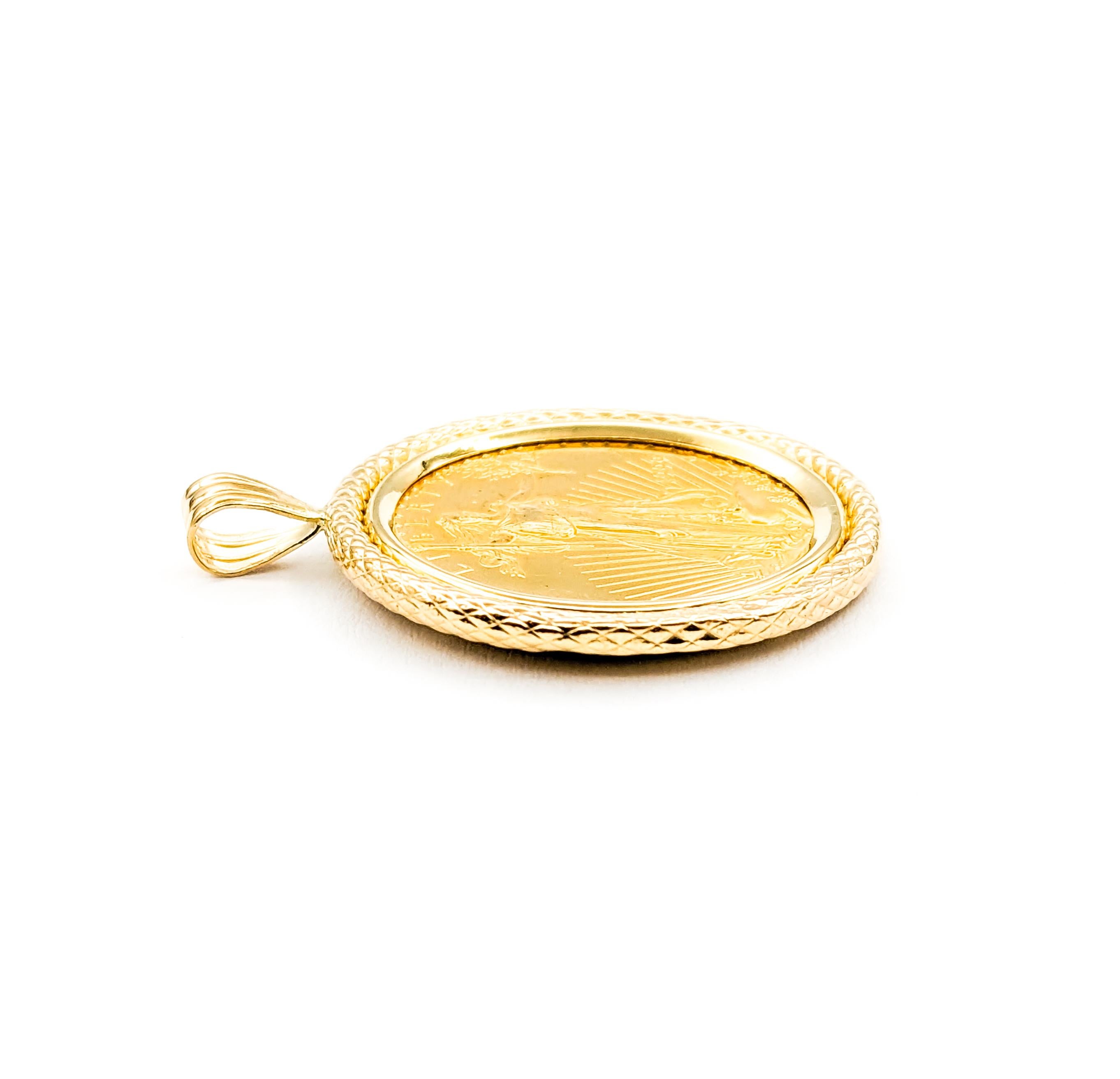 1999-w Münzanhänger in Gelbgold Damen