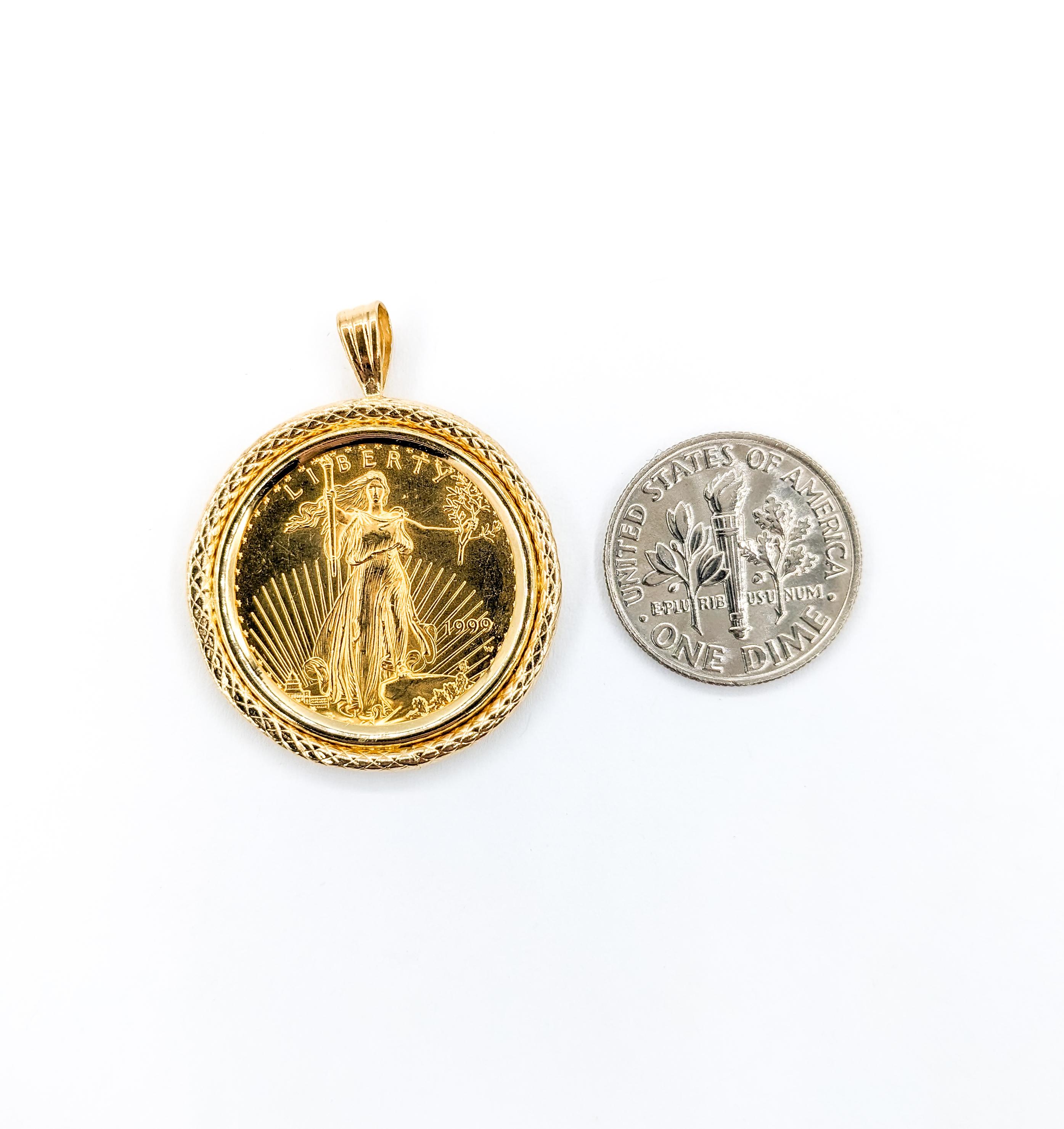 1999-w Münzanhänger in Gelbgold 2