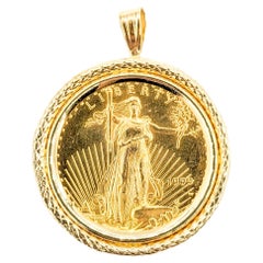 1999-w Münzanhänger in Gelbgold