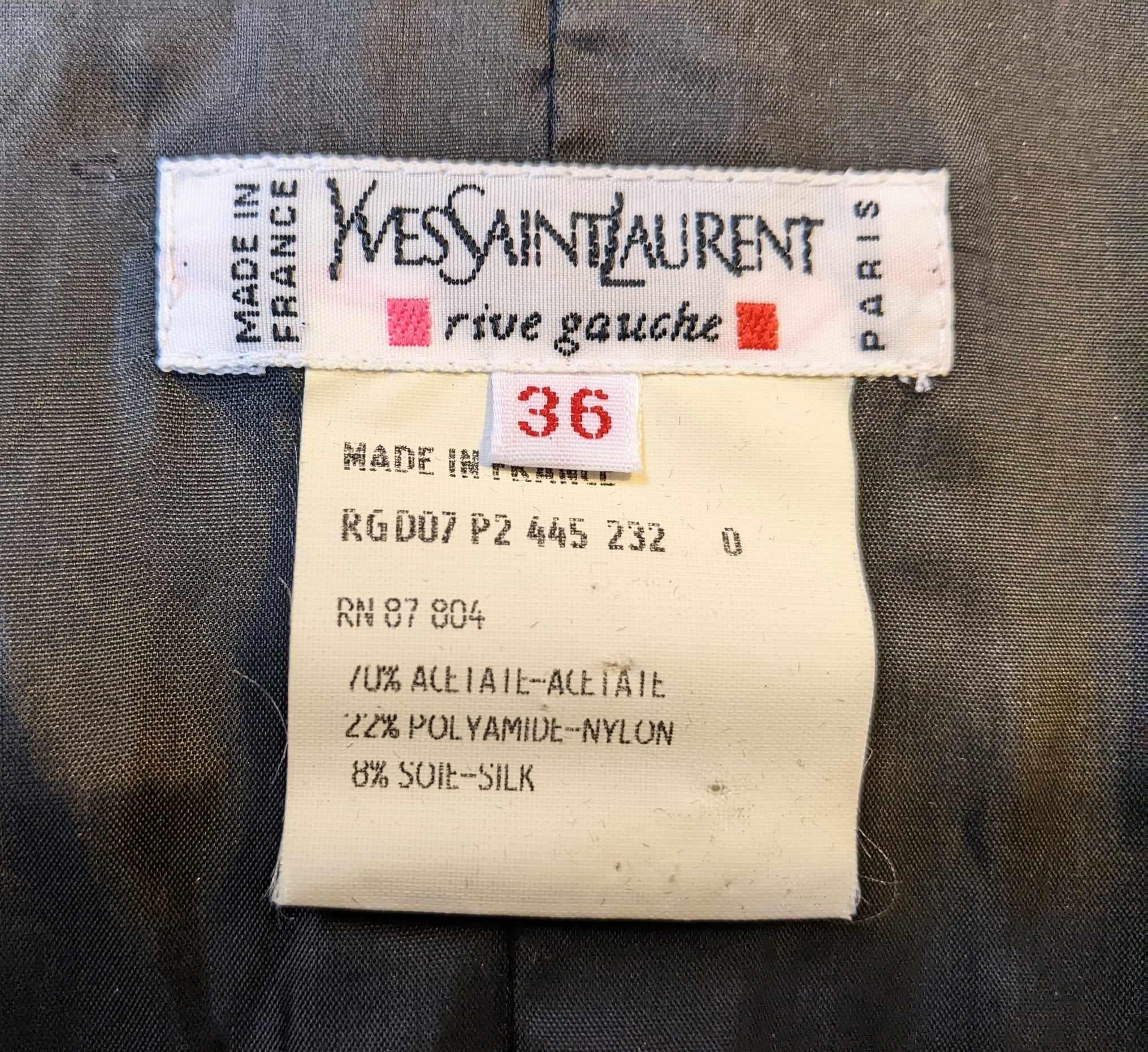 1999 Yves Saint Laurent Black Feather Wrap Dress For Sale 2