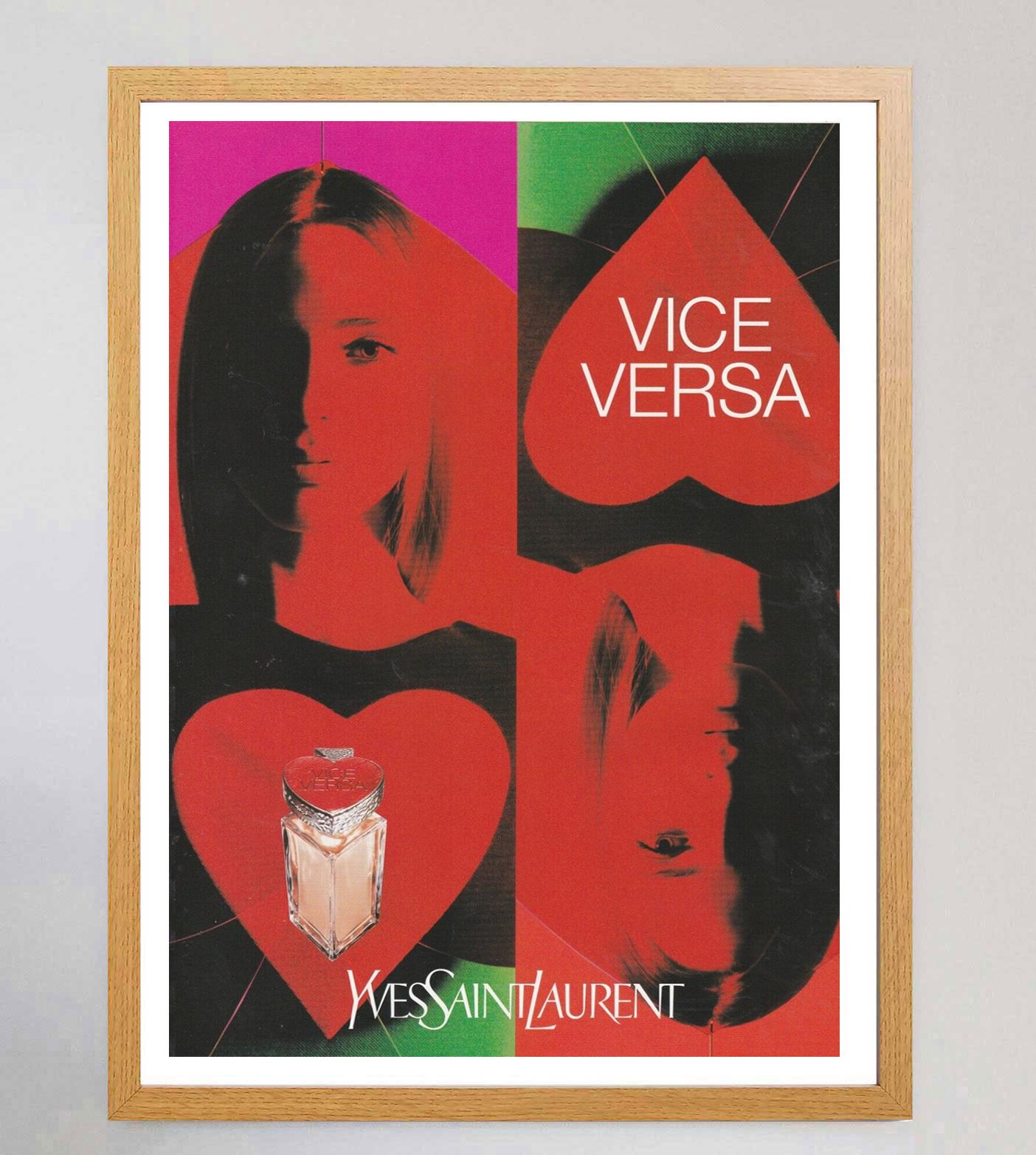 French 1999 Yves Saint Laurent - Vice Versa Original Vintage Poster For Sale