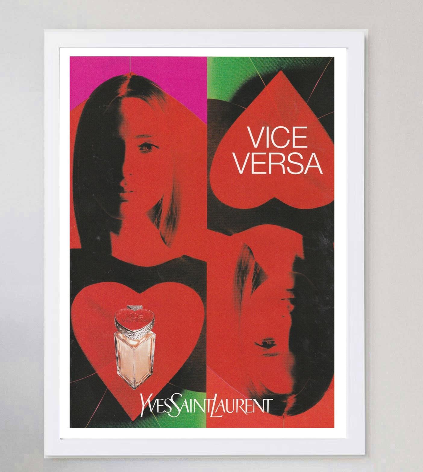 1999 Yves Saint Laurent - Vice Versa Original Vintage Poster In Good Condition For Sale In Winchester, GB