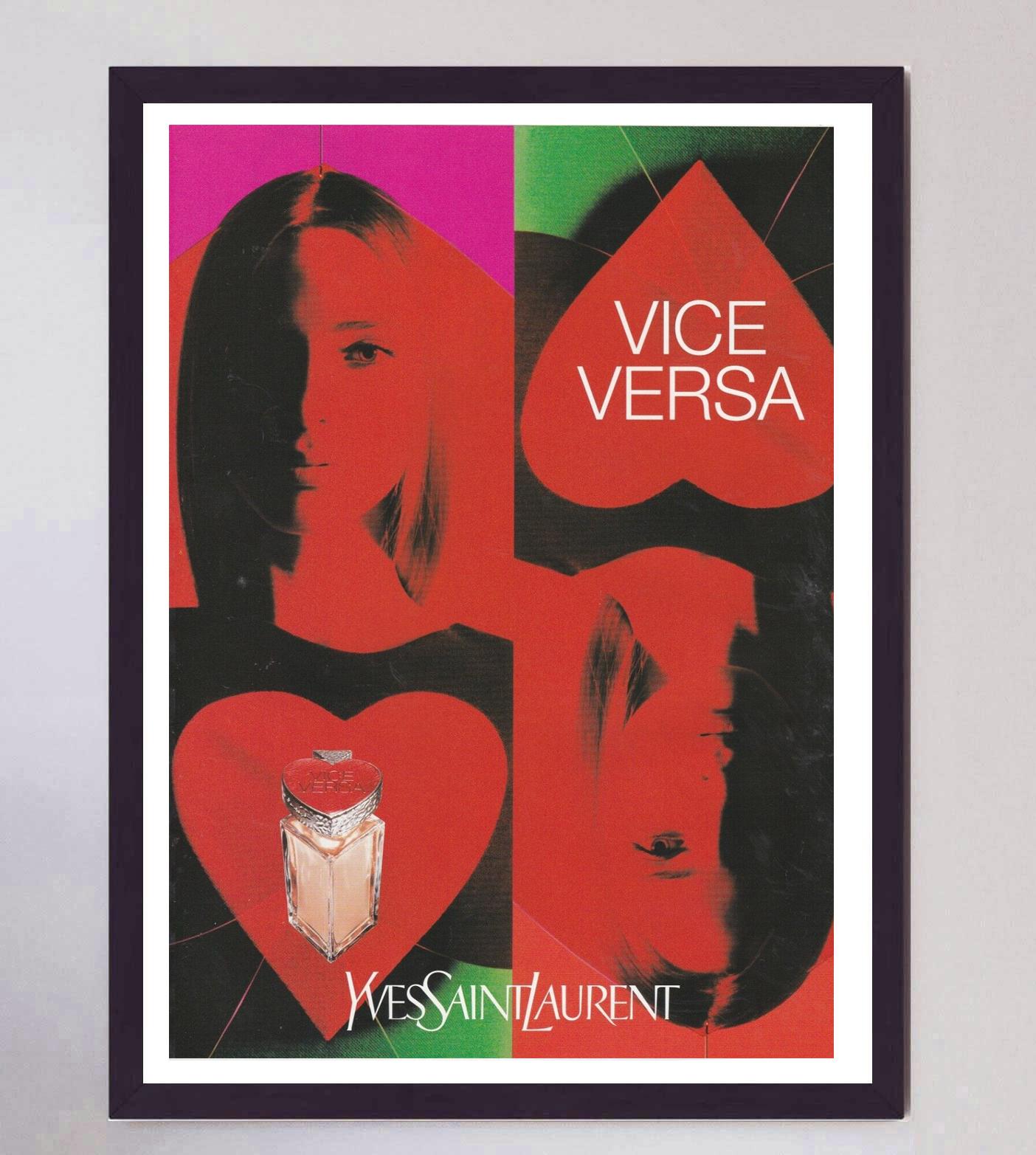 Late 20th Century 1999 Yves Saint Laurent - Vice Versa Original Vintage Poster For Sale