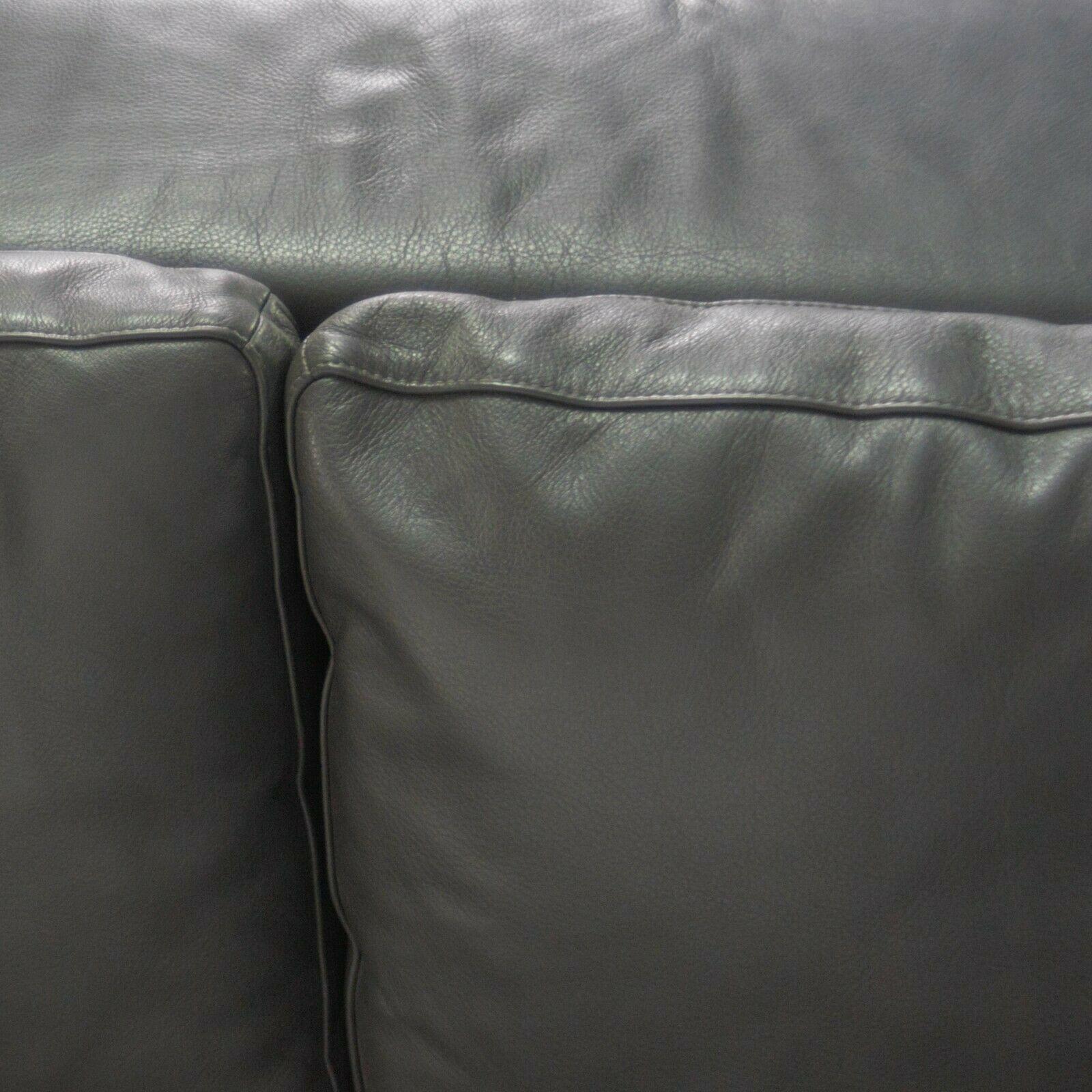 1999 Zanotta Alfa Grey Leather Sectional Modular Sofa by Emaf Progetti 2x Avail For Sale 4