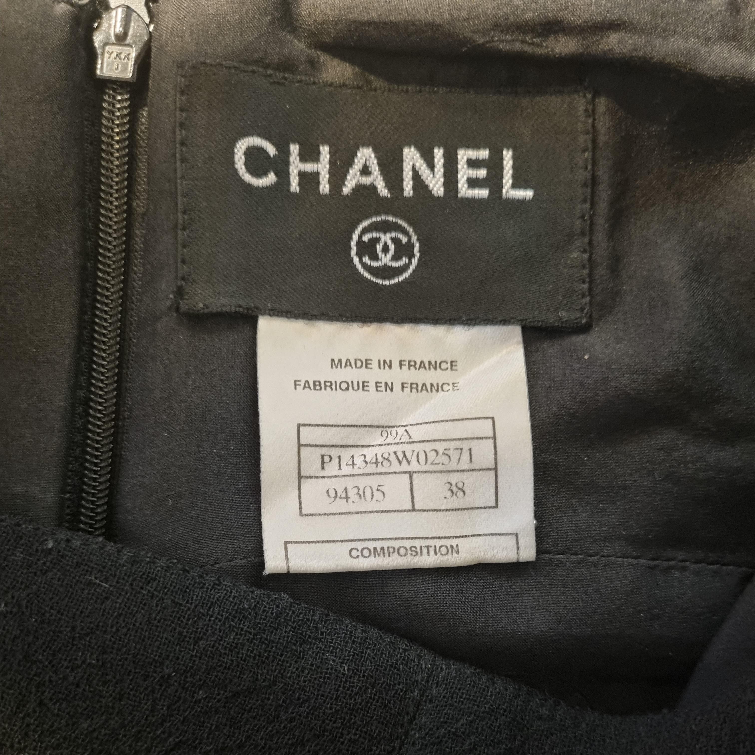 1999A Chanel Bustier Dress FR38 Black For Sale 1