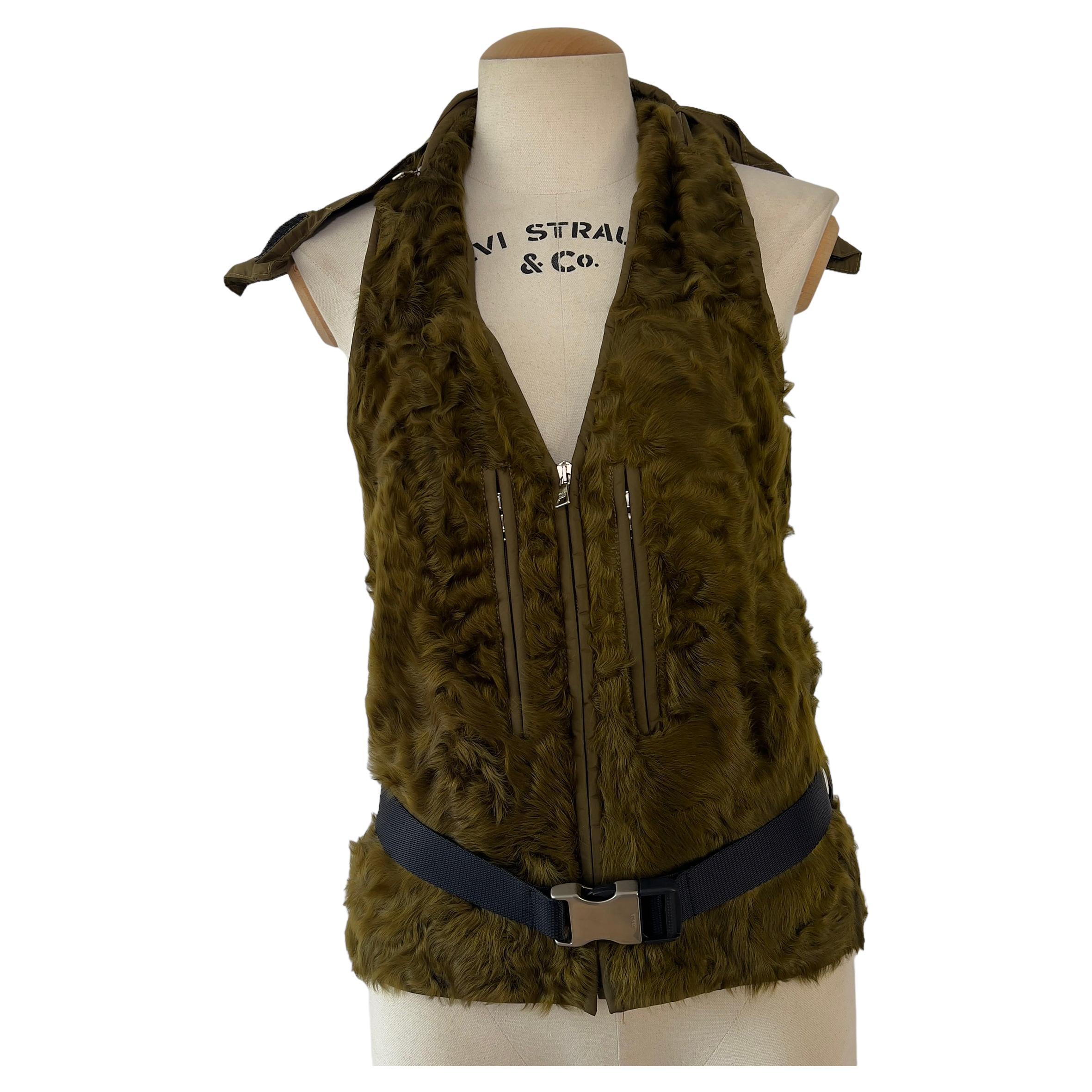 1999FW Prada fur runway vest  For Sale