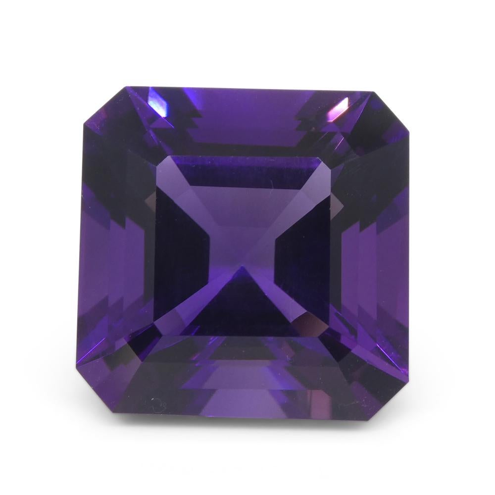 19.9ct Square Purple Amethyst from Uruguay For Sale 5