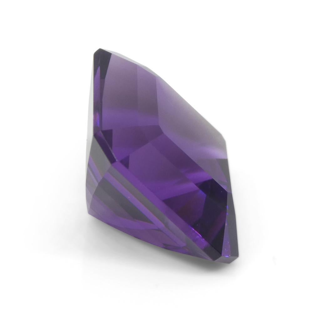 19.9ct Square Purple Amethyst from Uruguay In New Condition For Sale In Toronto, Ontario