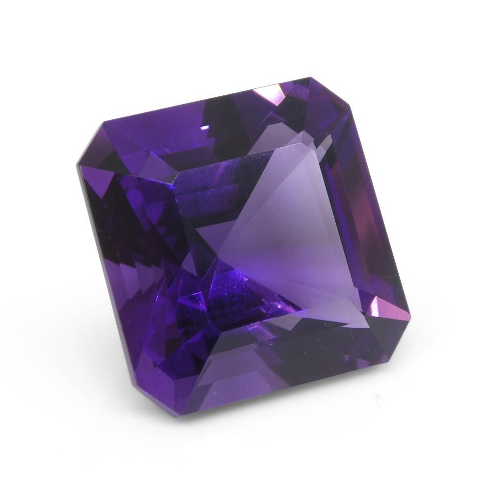 Women's or Men's 19.9ct Square Purple Amethyst from Uruguay For Sale