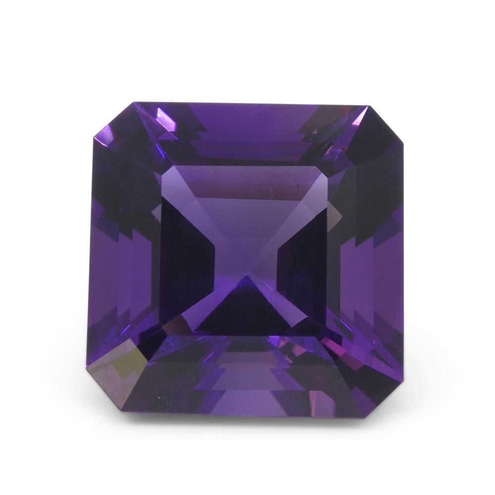 19.9ct Square Purple Amethyst from Uruguay For Sale 1
